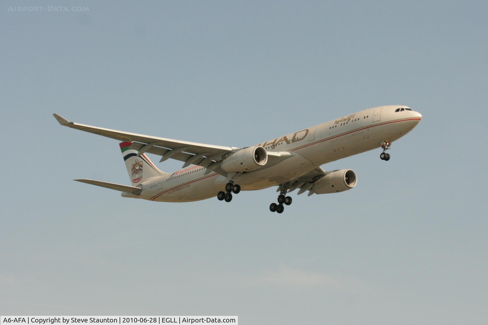 A6-AFA, 2009 Airbus A330-343X C/N 1071, Taken at Heathrow Airport, June 2010