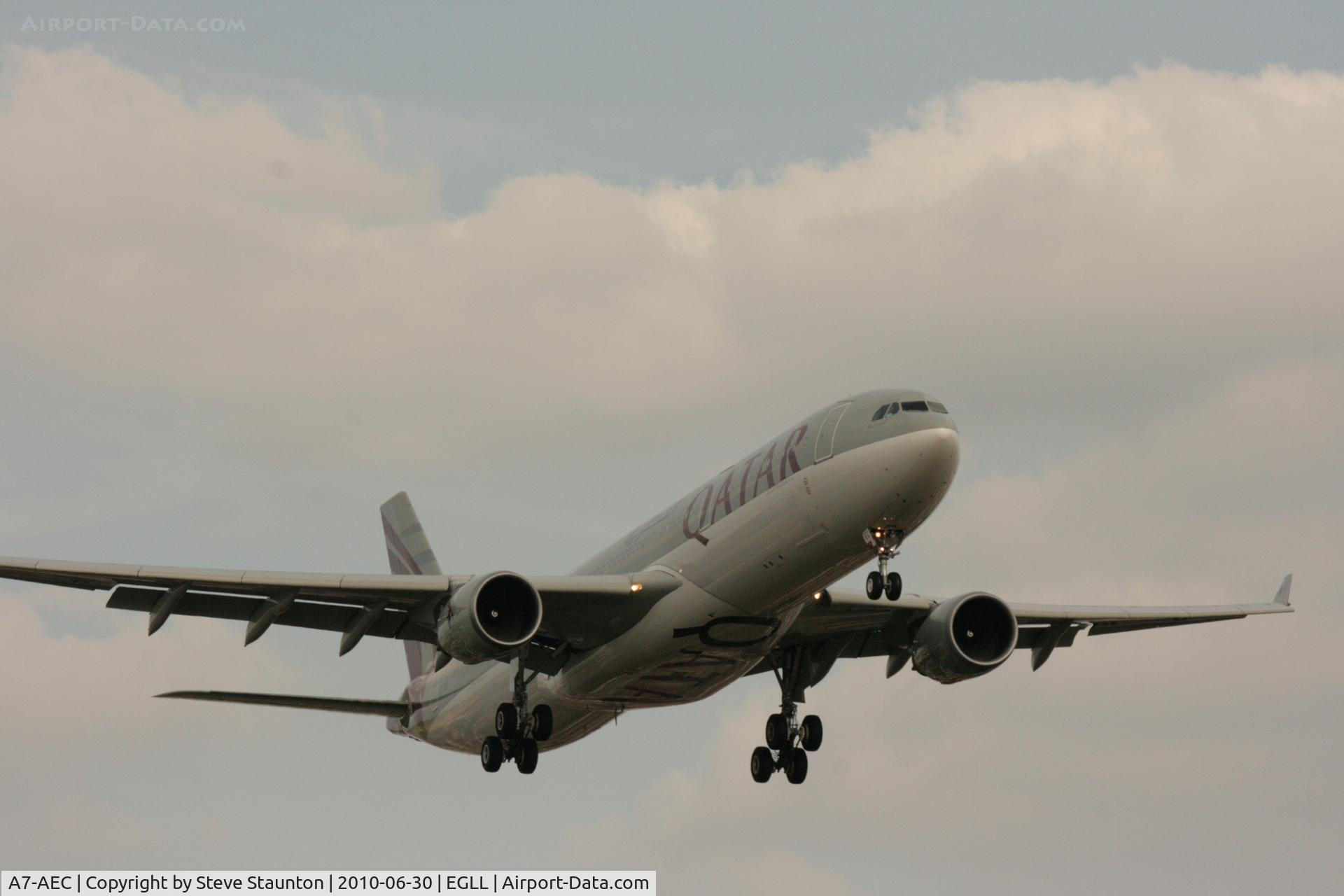 A7-AEC, 2005 Airbus A330-302 C/N 659, Taken at Heathrow Airport, June 2010