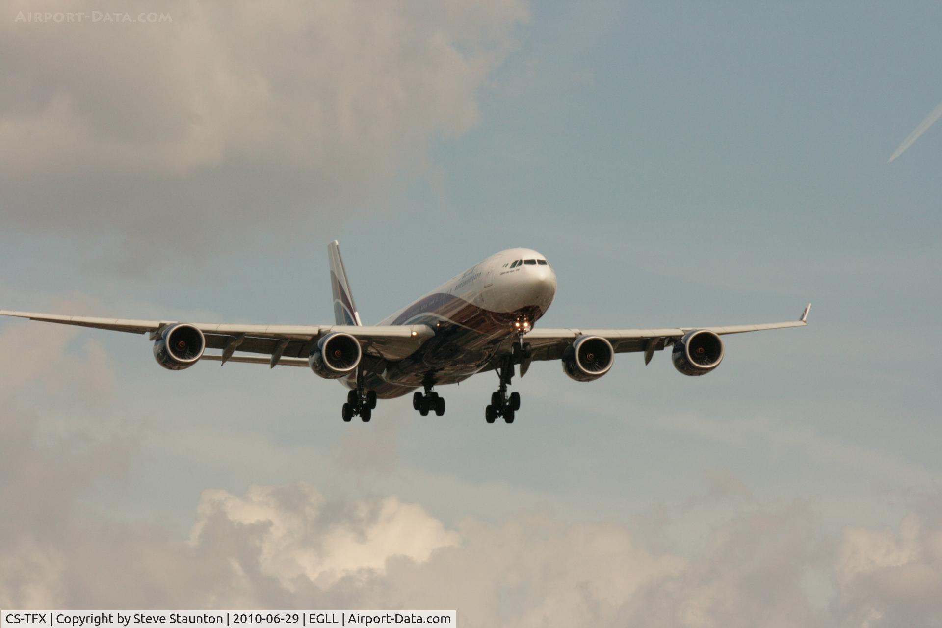 CS-TFX, 2008 Airbus A340-541 C/N 912, Taken at Heathrow Airport, June 2010