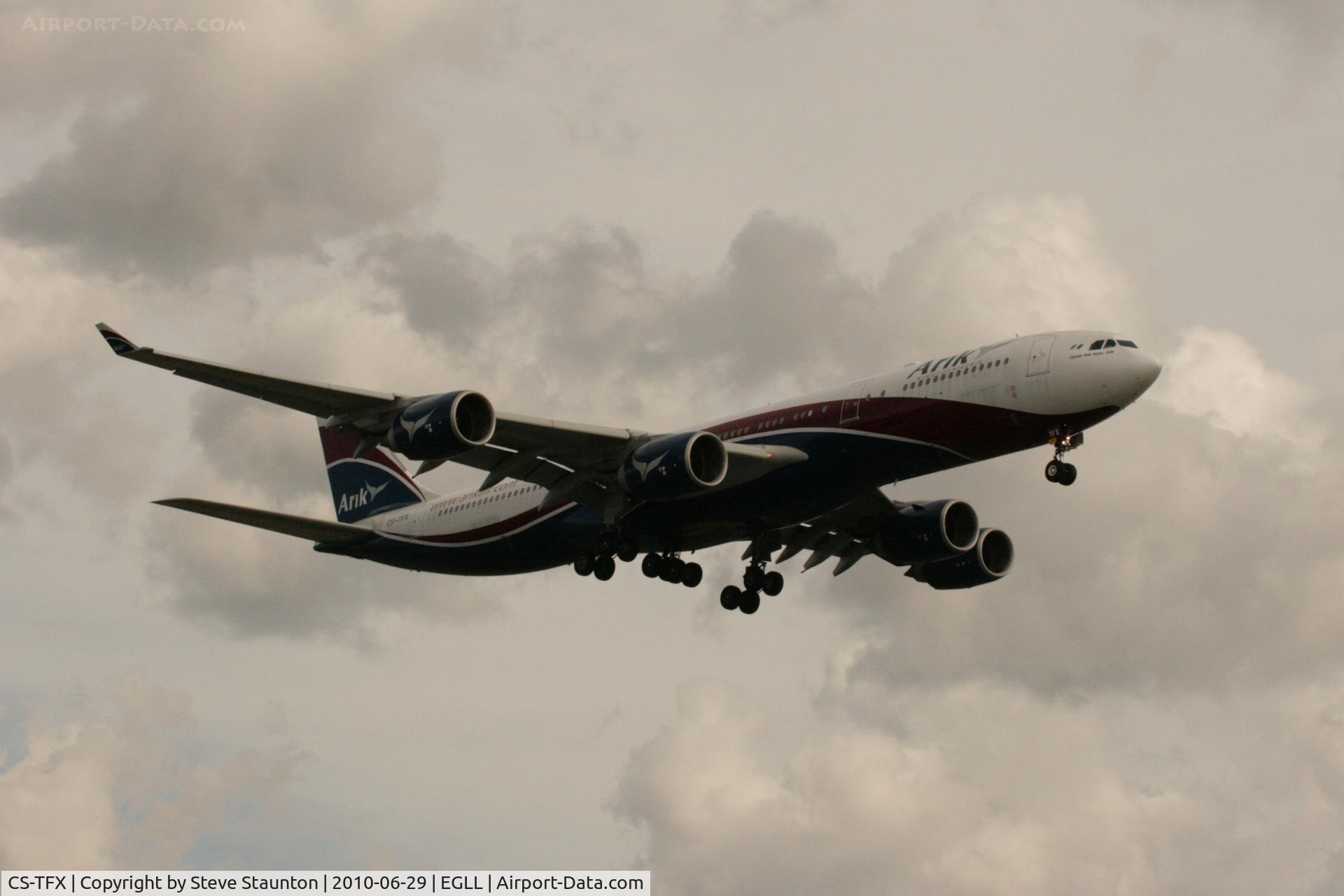 CS-TFX, 2008 Airbus A340-541 C/N 912, Taken at Heathrow Airport, June 2010