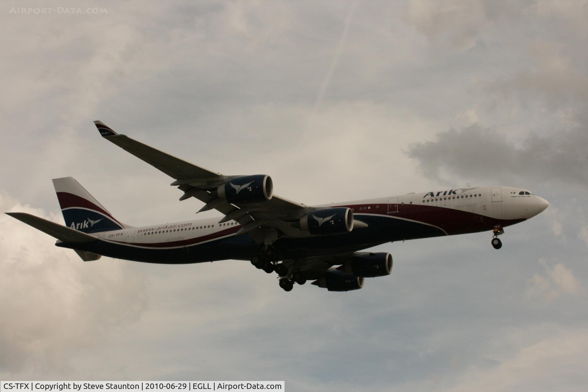 CS-TFX, 2008 Airbus A340-541 C/N 912, Taken at Heathrow Airport, June 2010