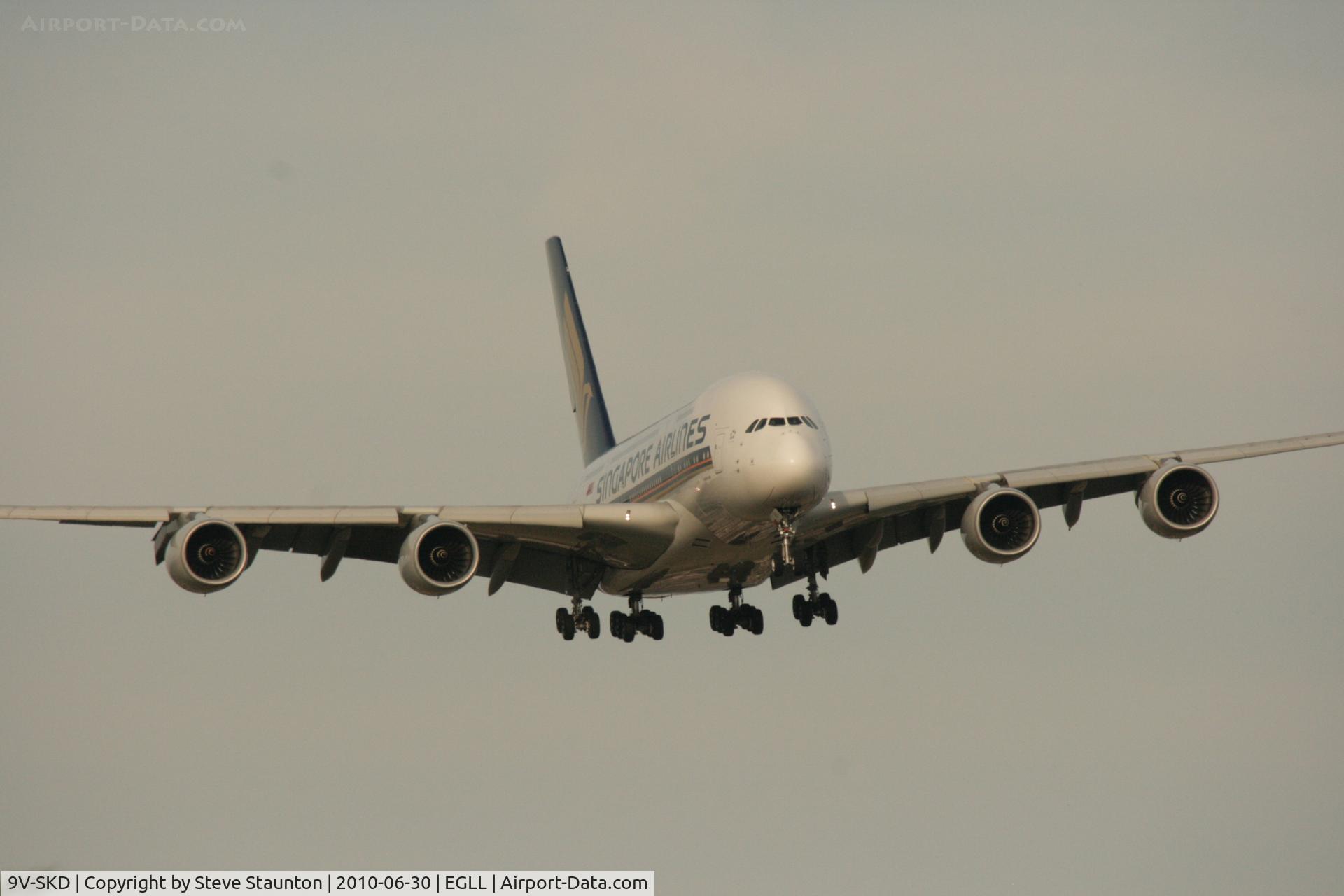 9V-SKD, 2008 Airbus A380-841 C/N 008, Taken at Heathrow Airport, June 2010
