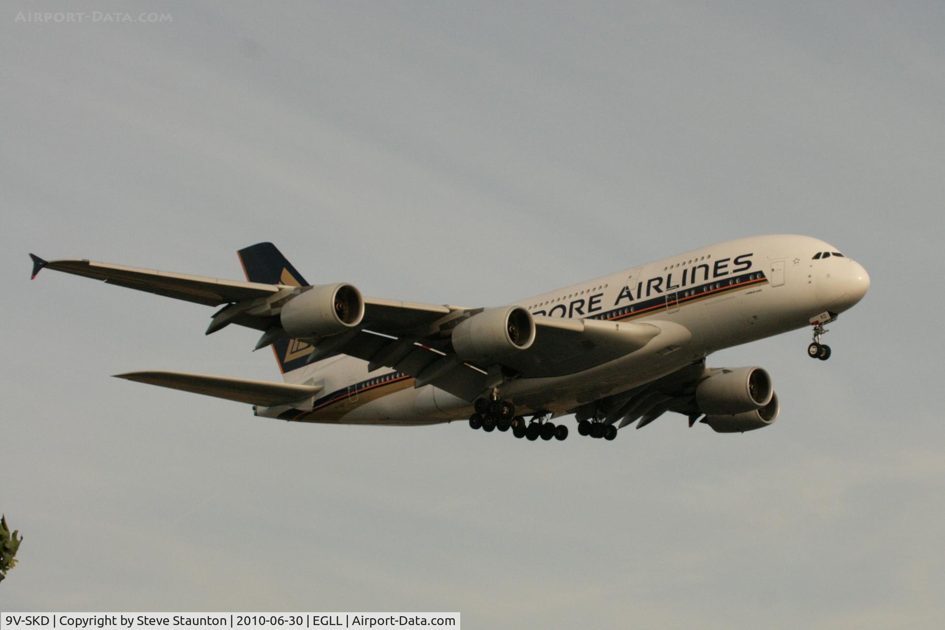 9V-SKD, 2008 Airbus A380-841 C/N 008, Taken at Heathrow Airport, June 2010