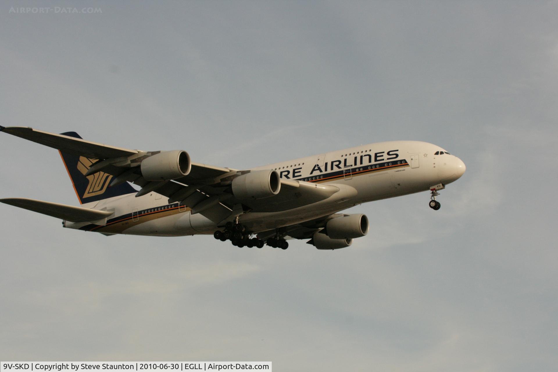 9V-SKD, 2008 Airbus A380-841 C/N 008, Taken at Heathrow Airport, June 2010