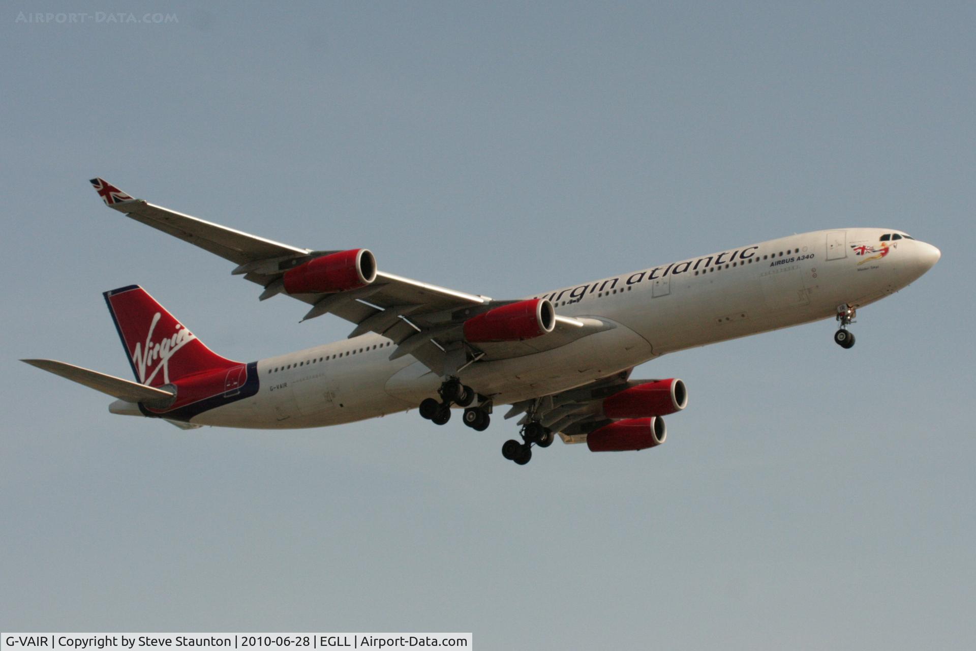 G-VAIR, 1997 Airbus A340-313 C/N 164, Taken at Heathrow Airport, June 2010