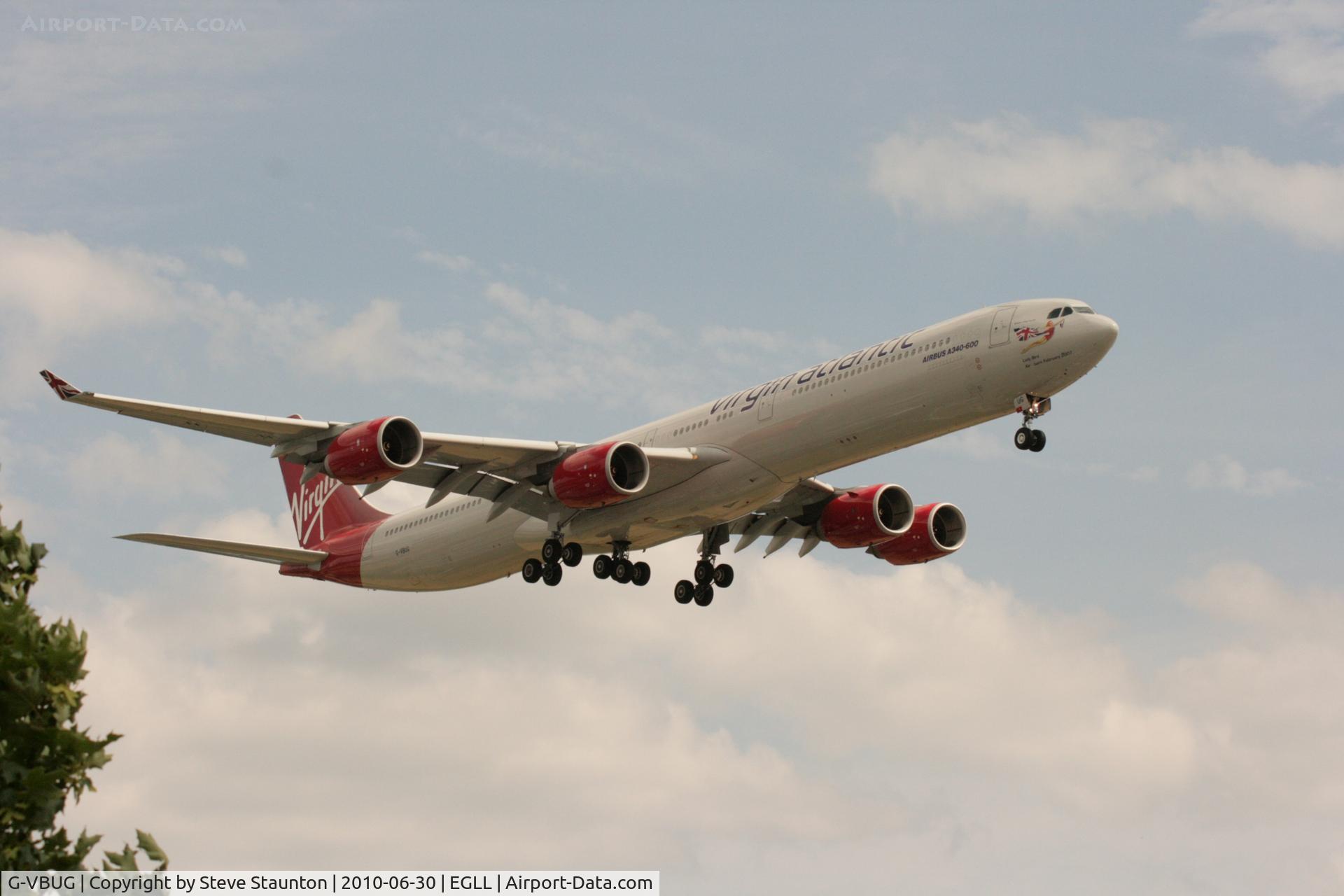 G-VBUG, 2007 Airbus A340-642 C/N 804, Taken at Heathrow Airport, June 2010