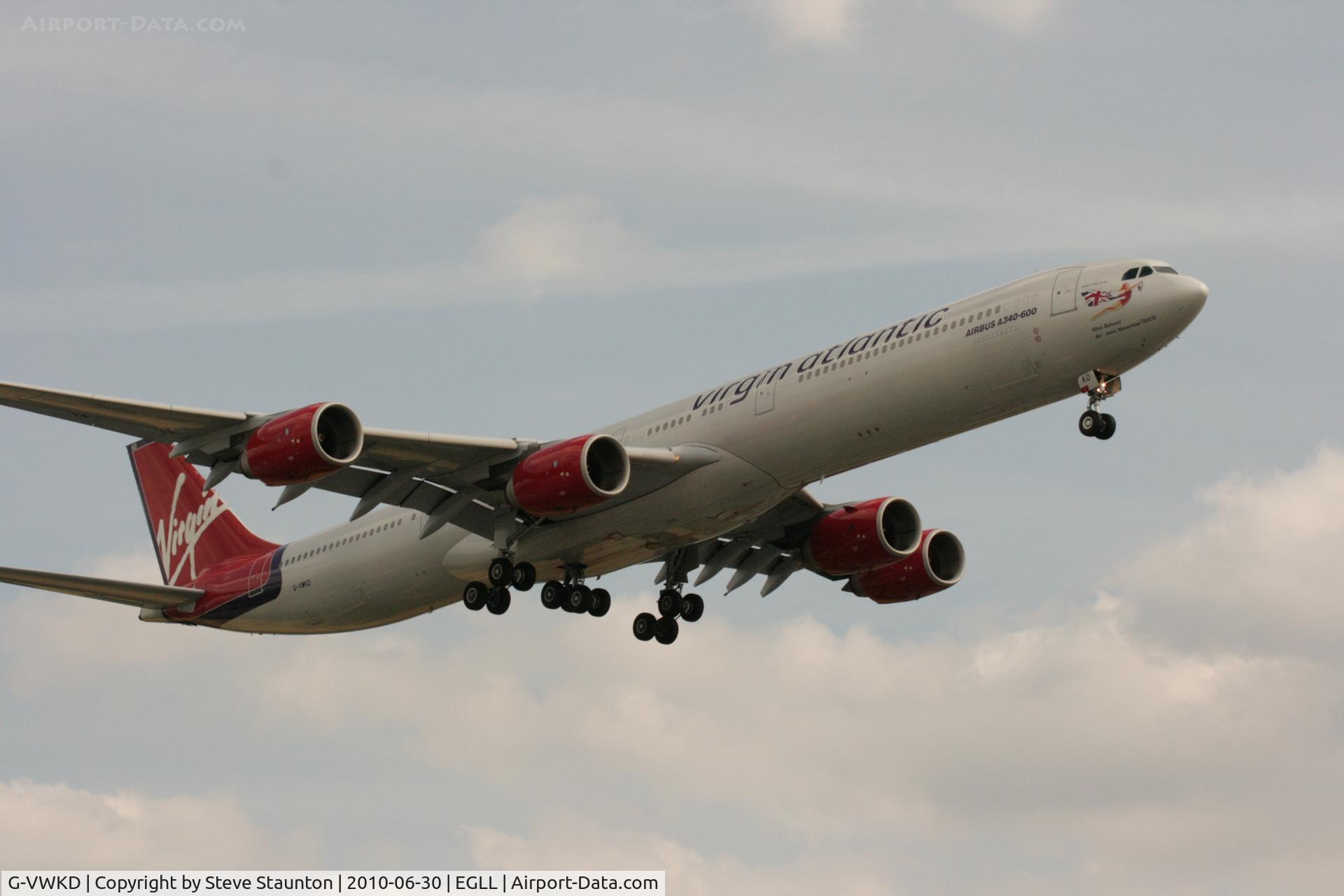 G-VWKD, 2005 Airbus A340-642 C/N 706, Taken at Heathrow Airport, June 2010