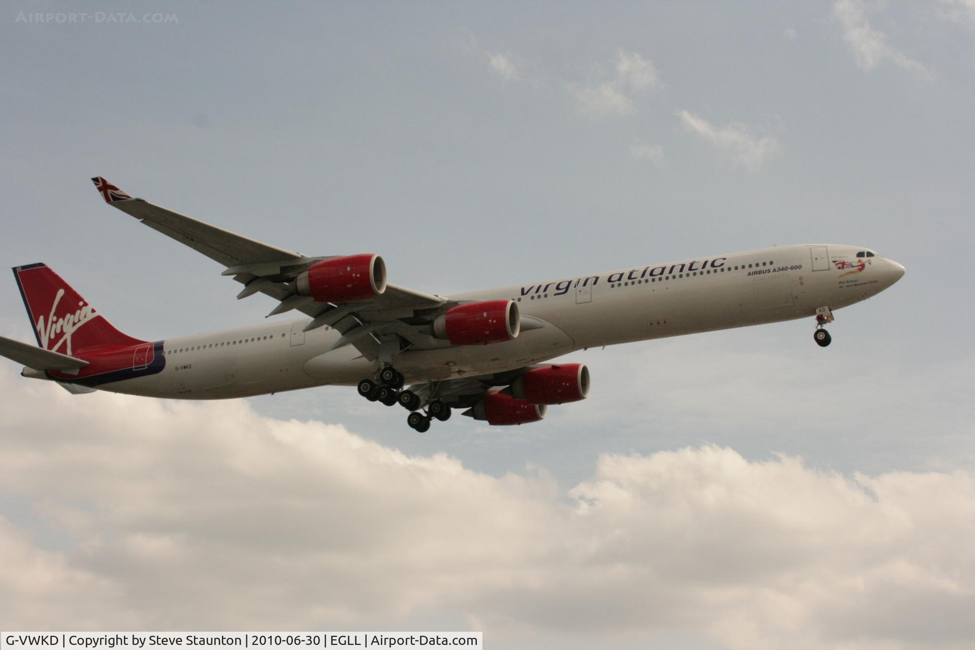 G-VWKD, 2005 Airbus A340-642 C/N 706, Taken at Heathrow Airport, June 2010