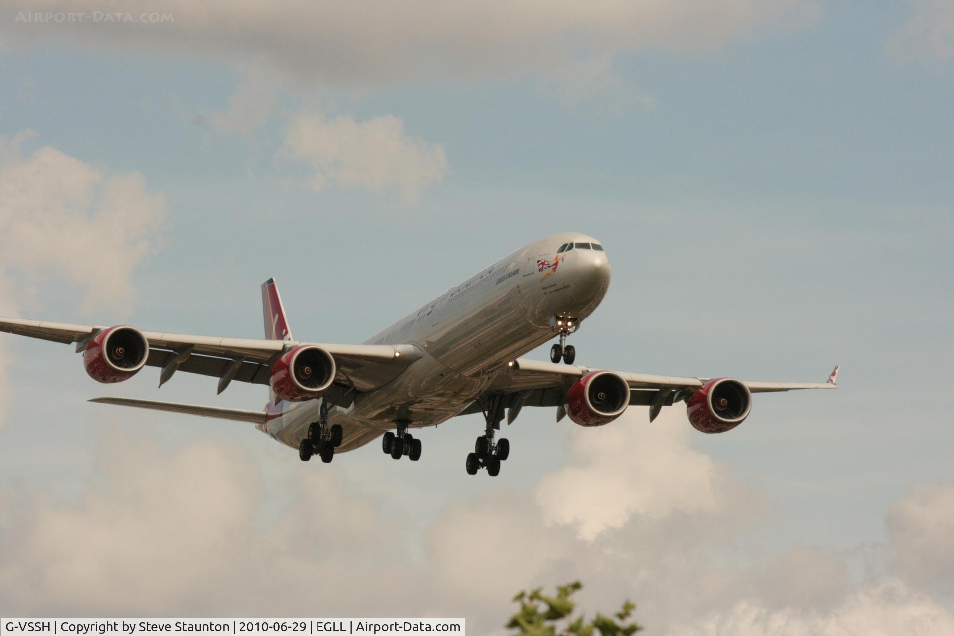 G-VSSH, 2004 Airbus A340-642 C/N 615, Taken at Heathrow Airport, June 2010