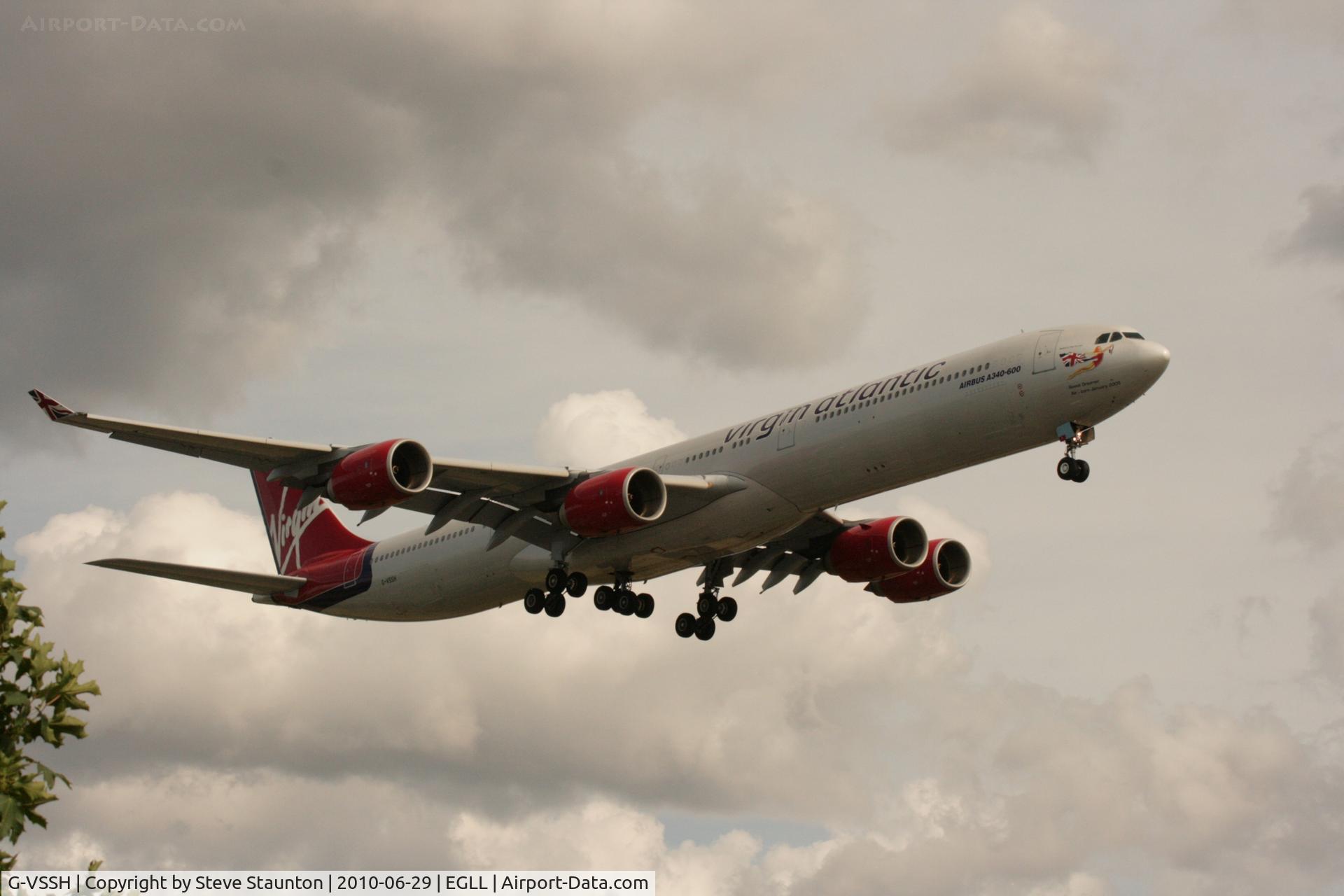 G-VSSH, 2004 Airbus A340-642 C/N 615, Taken at Heathrow Airport, June 2010