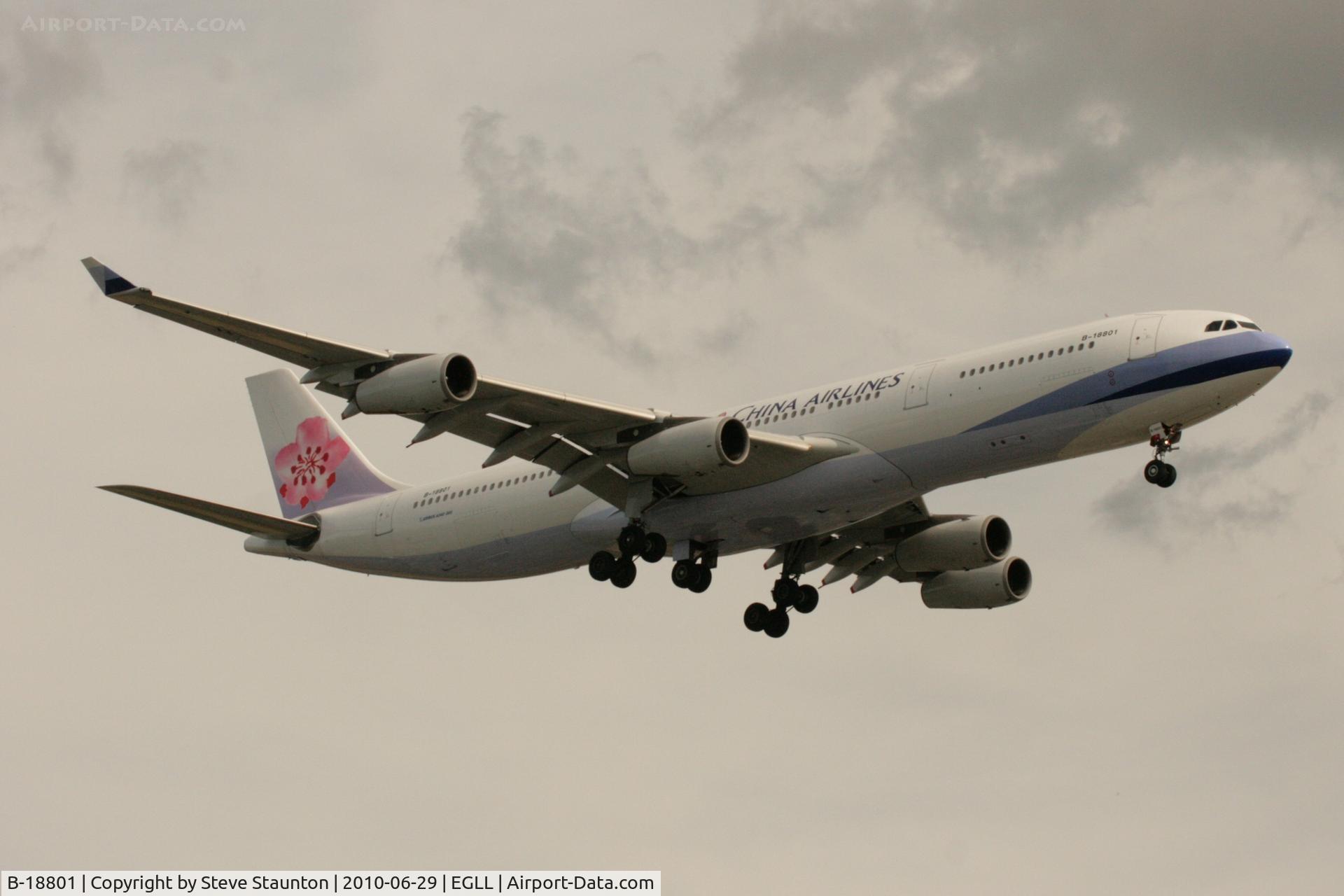 B-18801, 2001 Airbus A340-313 C/N 402, Taken at Heathrow Airport, June 2010