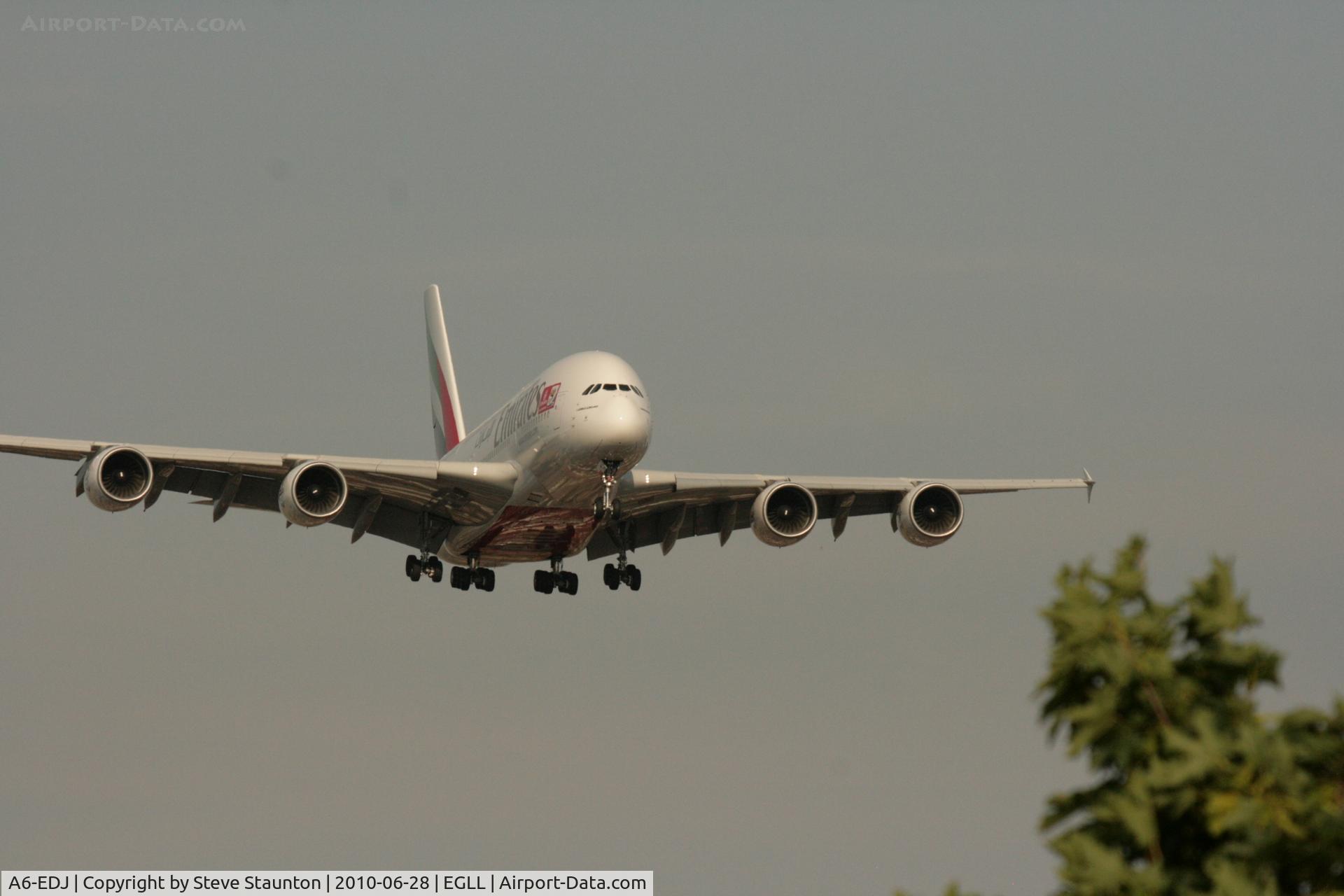 A6-EDJ, 2006 Airbus A380-861 C/N 009, Taken at Heathrow Airport, June 2010