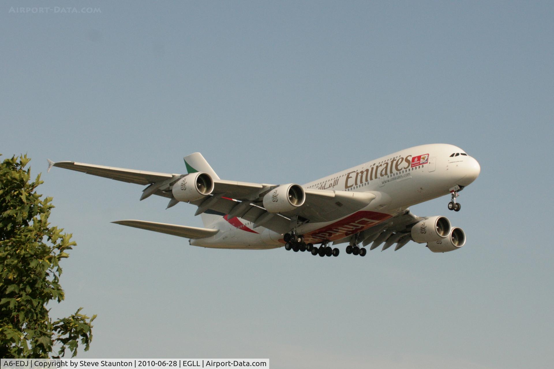 A6-EDJ, 2006 Airbus A380-861 C/N 009, Taken at Heathrow Airport, June 2010