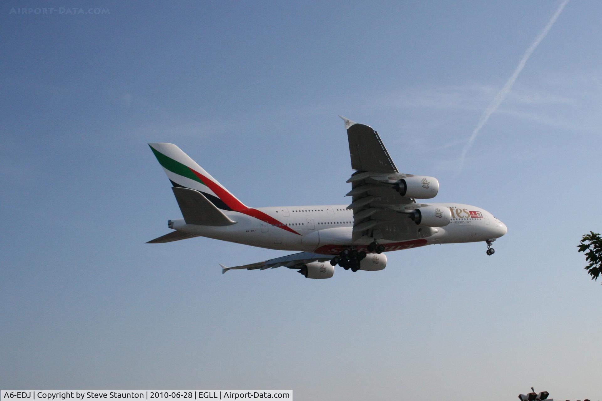 A6-EDJ, 2006 Airbus A380-861 C/N 009, Taken at Heathrow Airport, June 2010