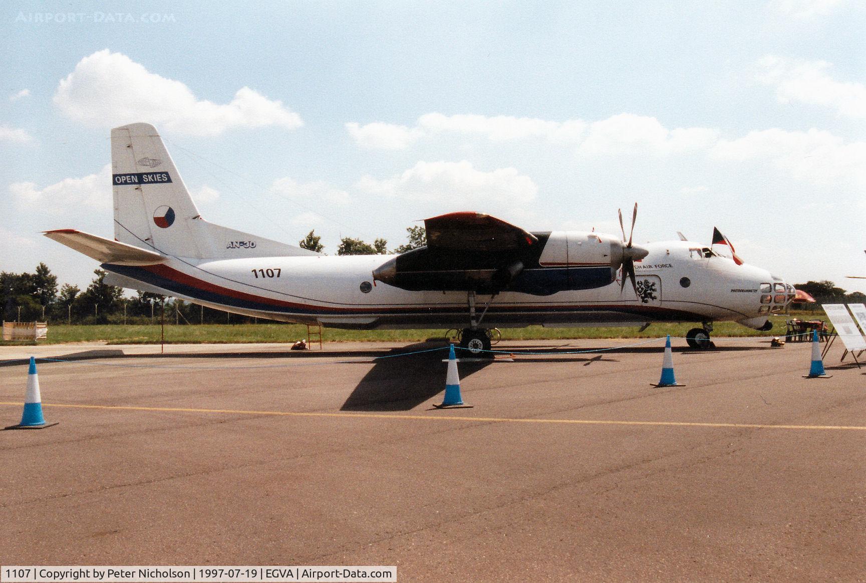 1107, Antonov An-30 C/N 1107, Czech Air Force An-30 Clank on display at the 1997 Intnl Air Tattoo at RAF Fairford.