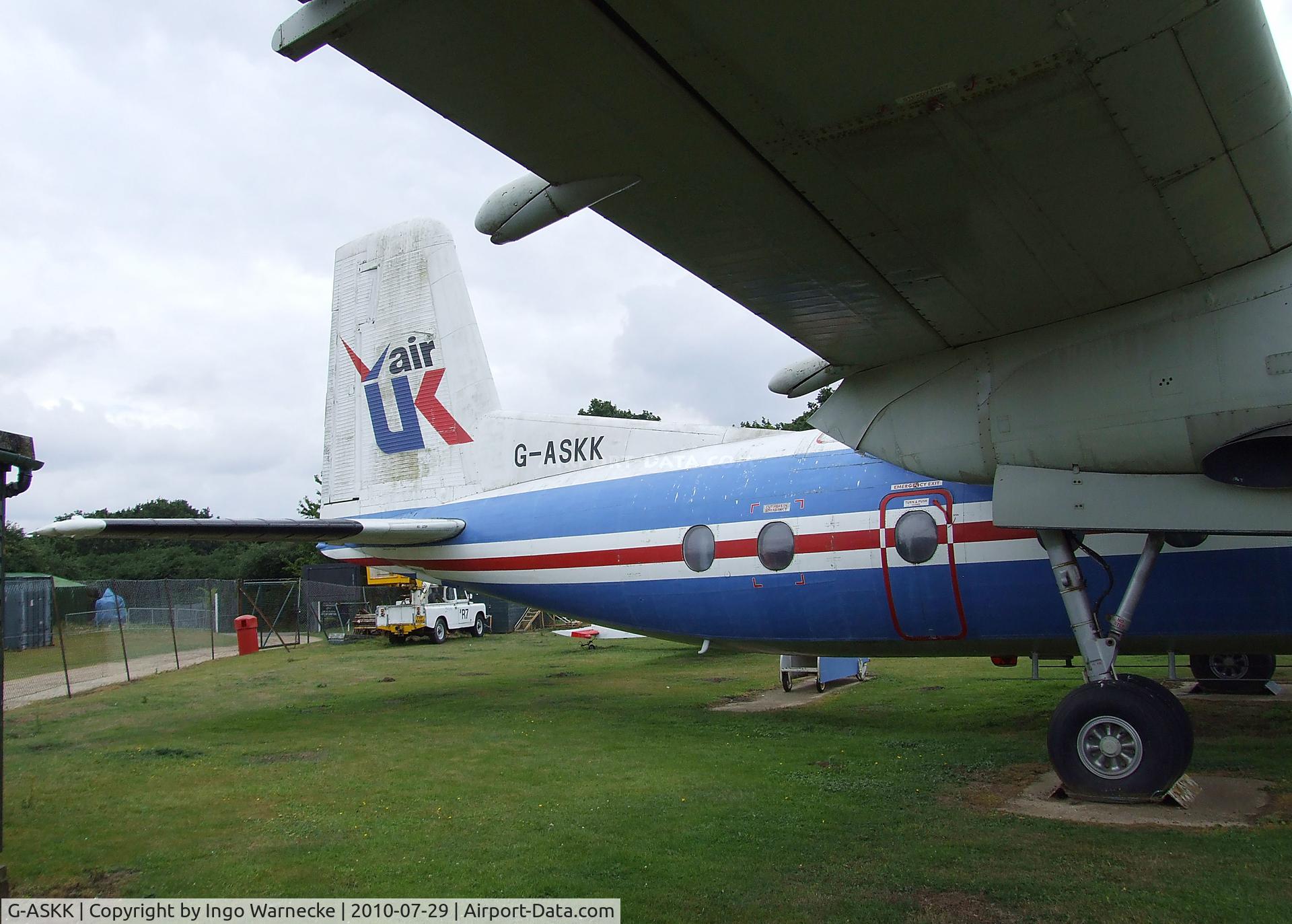 G-ASKK, 1963 Handley Page HPR-7 Herald 211 C/N 161, Handley Page HPR-7 Dart Herald 211 at the City of Norwich Aviation Museum