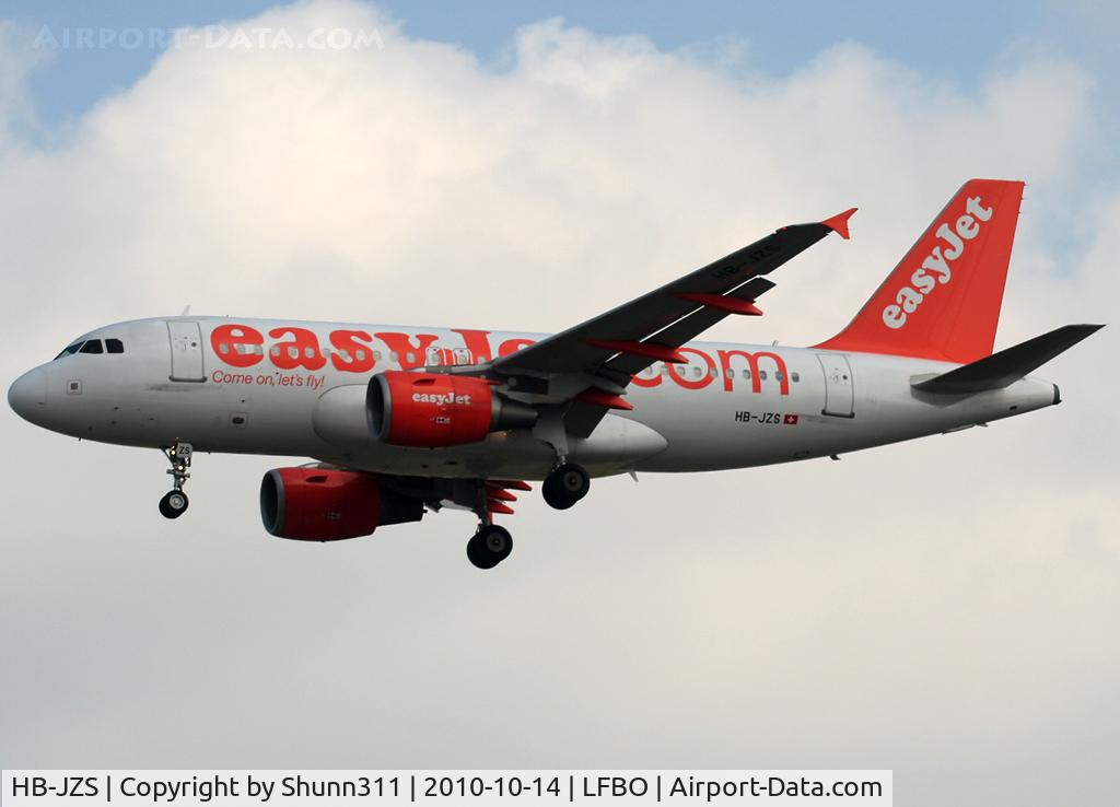 HB-JZS, 2007 Airbus A319-111 C/N 3084, Landing rwy 32L