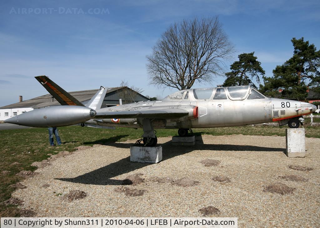 80, Fouga CM-170 Magister C/N 80, Preserved on pole at the Airfield :)
