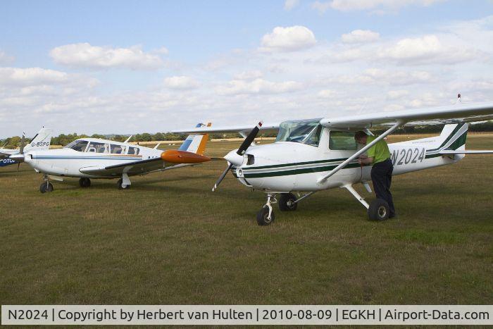 N2024, 1973 Cessna 150L C/N 15074157, N2024 at EGKH for the Midsummer Flight.