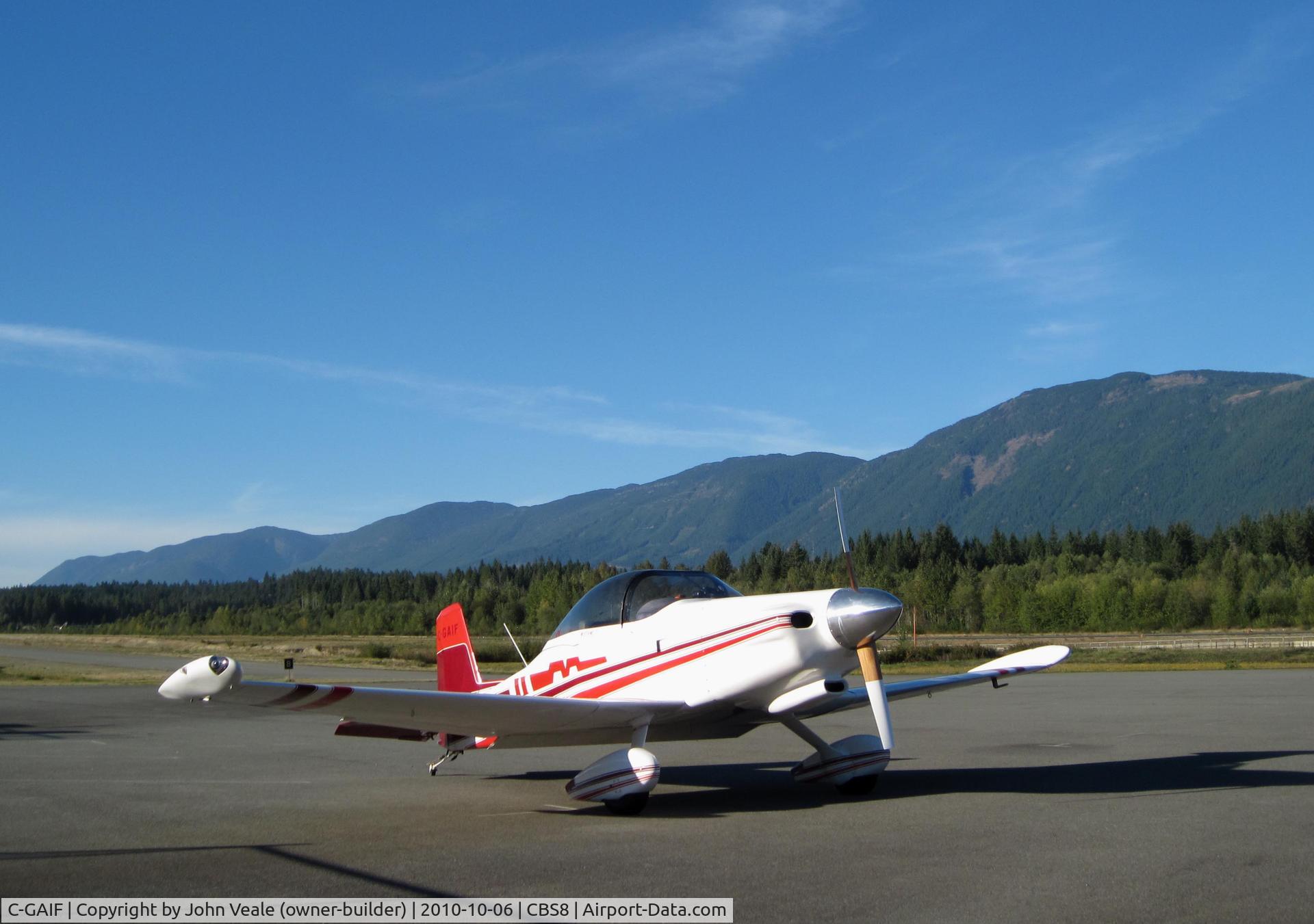 C-GAIF, 1979 Bushby Mustang II C/N 279, This aircrat was scratch built and completed in 1981, so at this writing it has been flying for 29 years.  An amazing aircraft and a joy to fly.