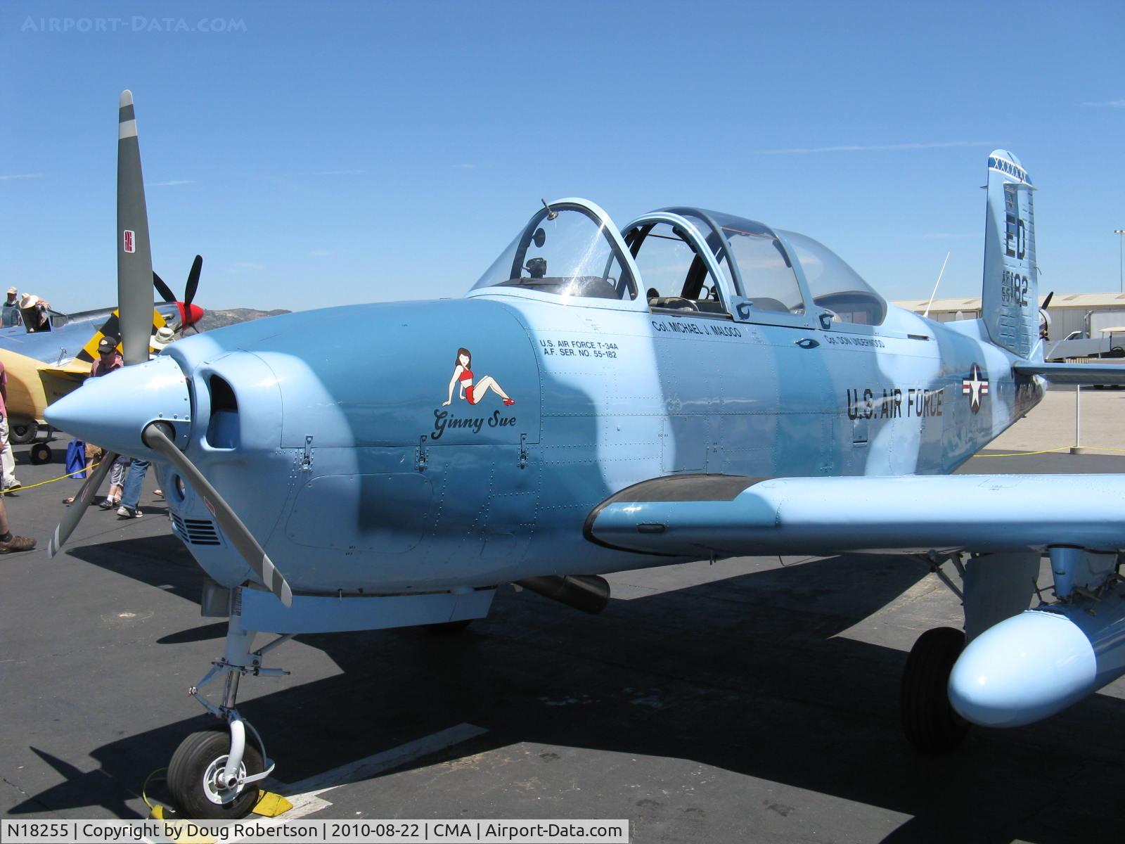 N18255, 1955 Beech A45 C/N G-739, Beech A45 as T34A MENTOR, Continental O-470-13 225 Hp