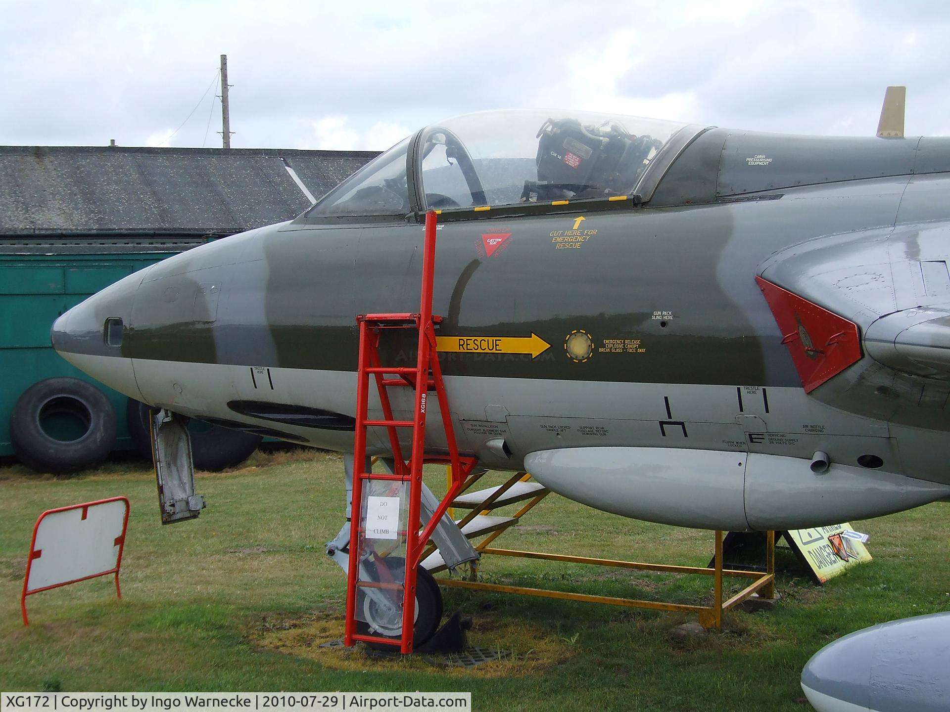 XG172, Hawker Hunter F.6A C/N 41H/680009, Hawker Hunter F6A (painted and marked as XG168) at the City of Norwich Aviation Museum