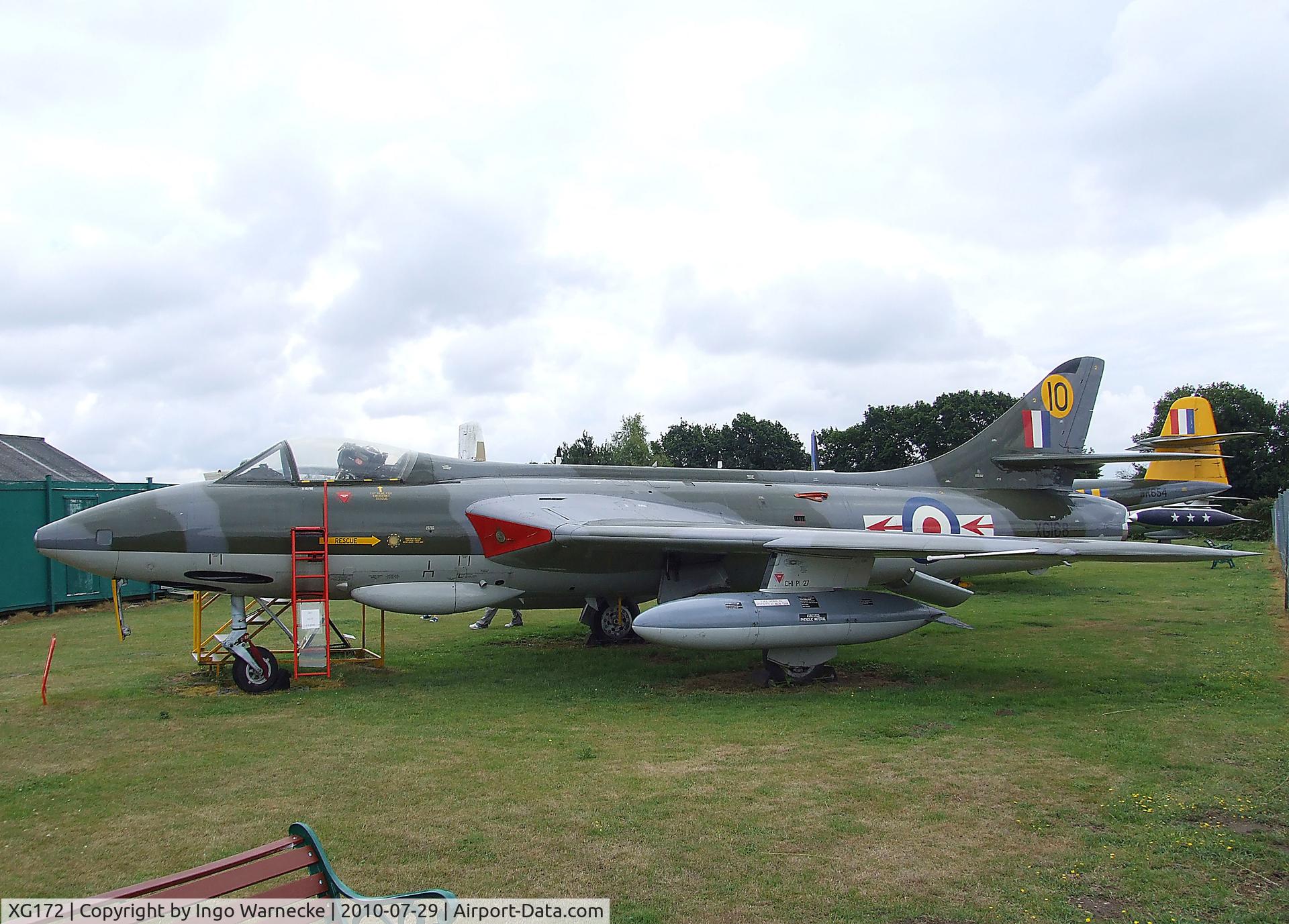 XG172, Hawker Hunter F.6A C/N 41H/680009, Hawker Hunter F6A (painted and marked as XG168) at the City of Norwich Aviation Museum