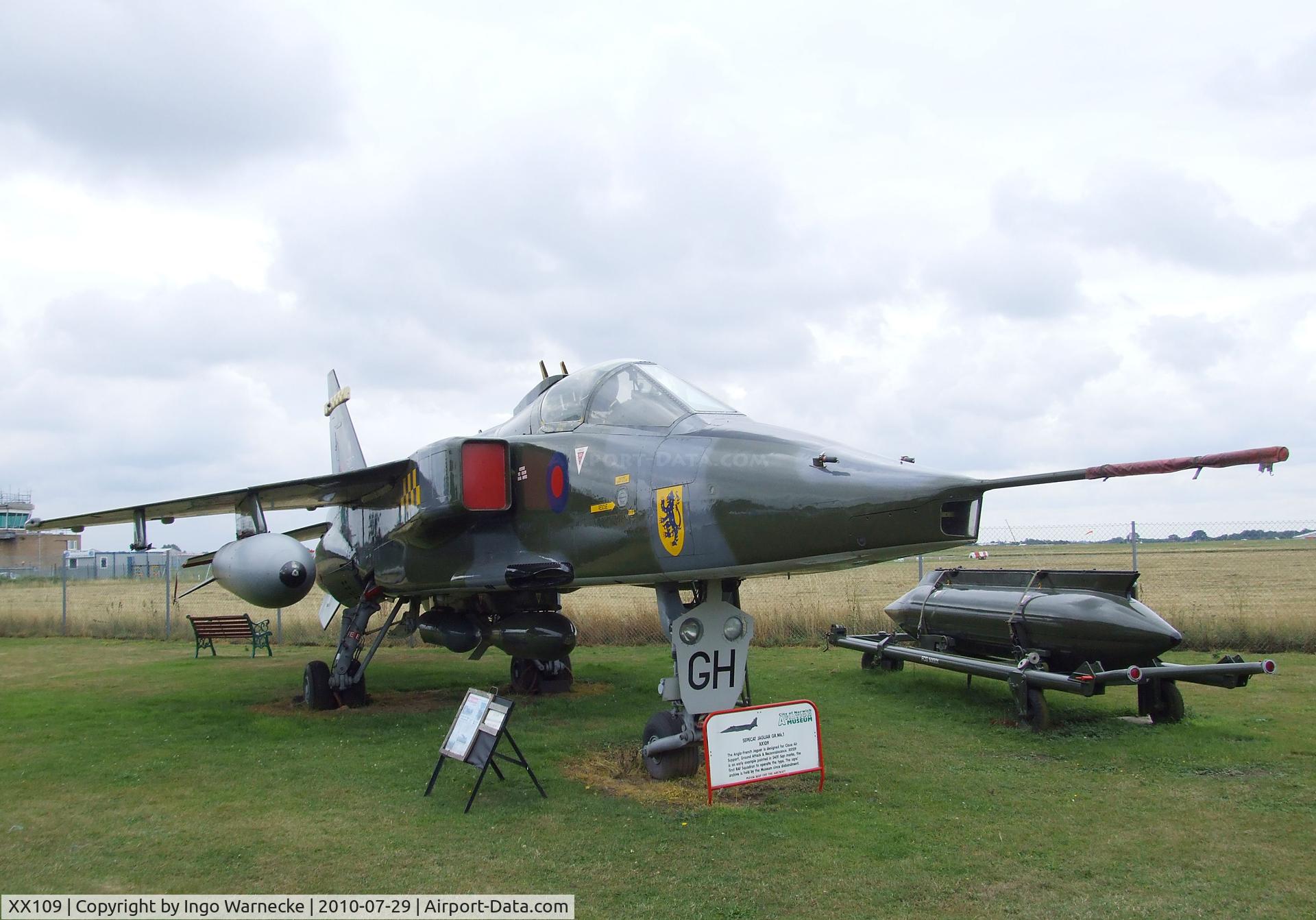 XX109, 1972 Sepecat Jaguar GR.1 C/N S2, SEPECAT Jaguar GR1 at the City of Norwich Aviation Museum