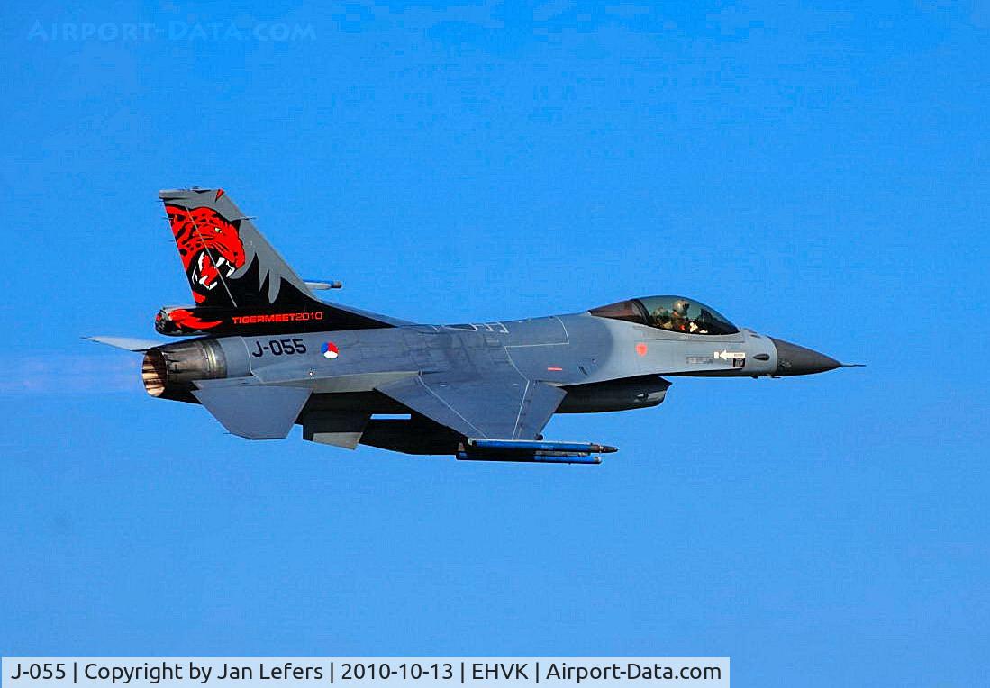 J-055, Fokker F-16AM Fighting Falcon C/N 6D-138, F-16 Tiger RNLAF