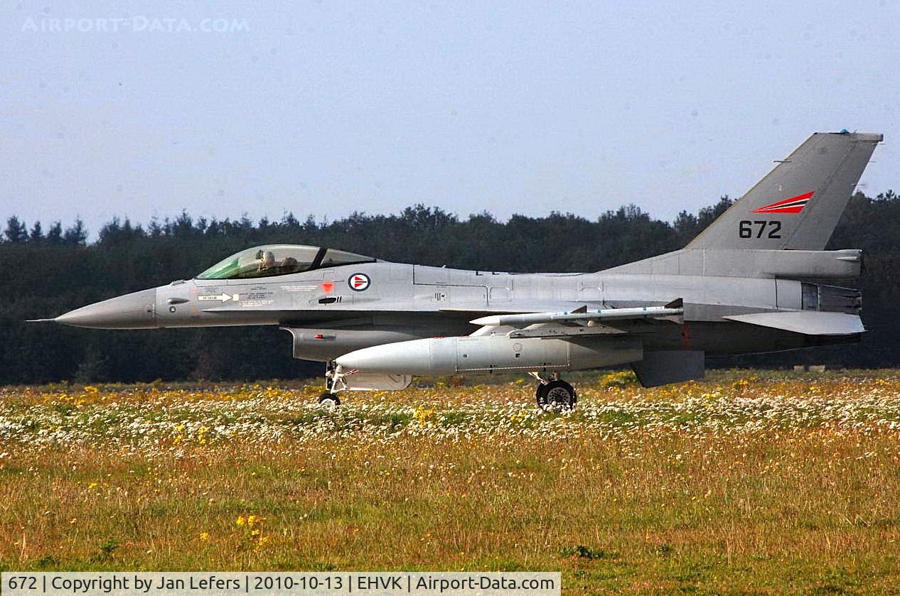 672, Fokker F-16AM Fighting Falcon C/N 6K-44, Noorse Airforce