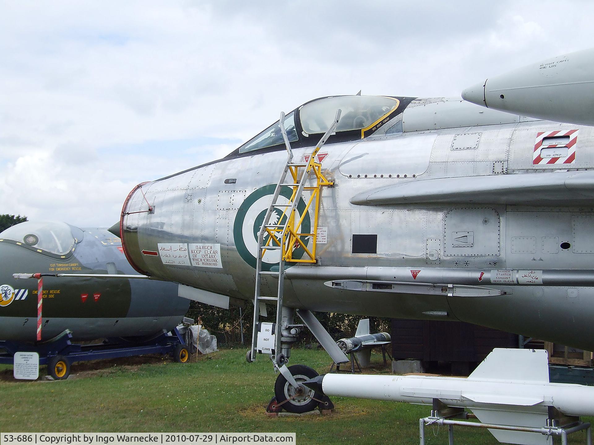 53-686, 1968 English Electric Lightning F.53 C/N 95291, English Electric (BAC) Lightning F Mk53 at the City of Norwich Aviation Museum