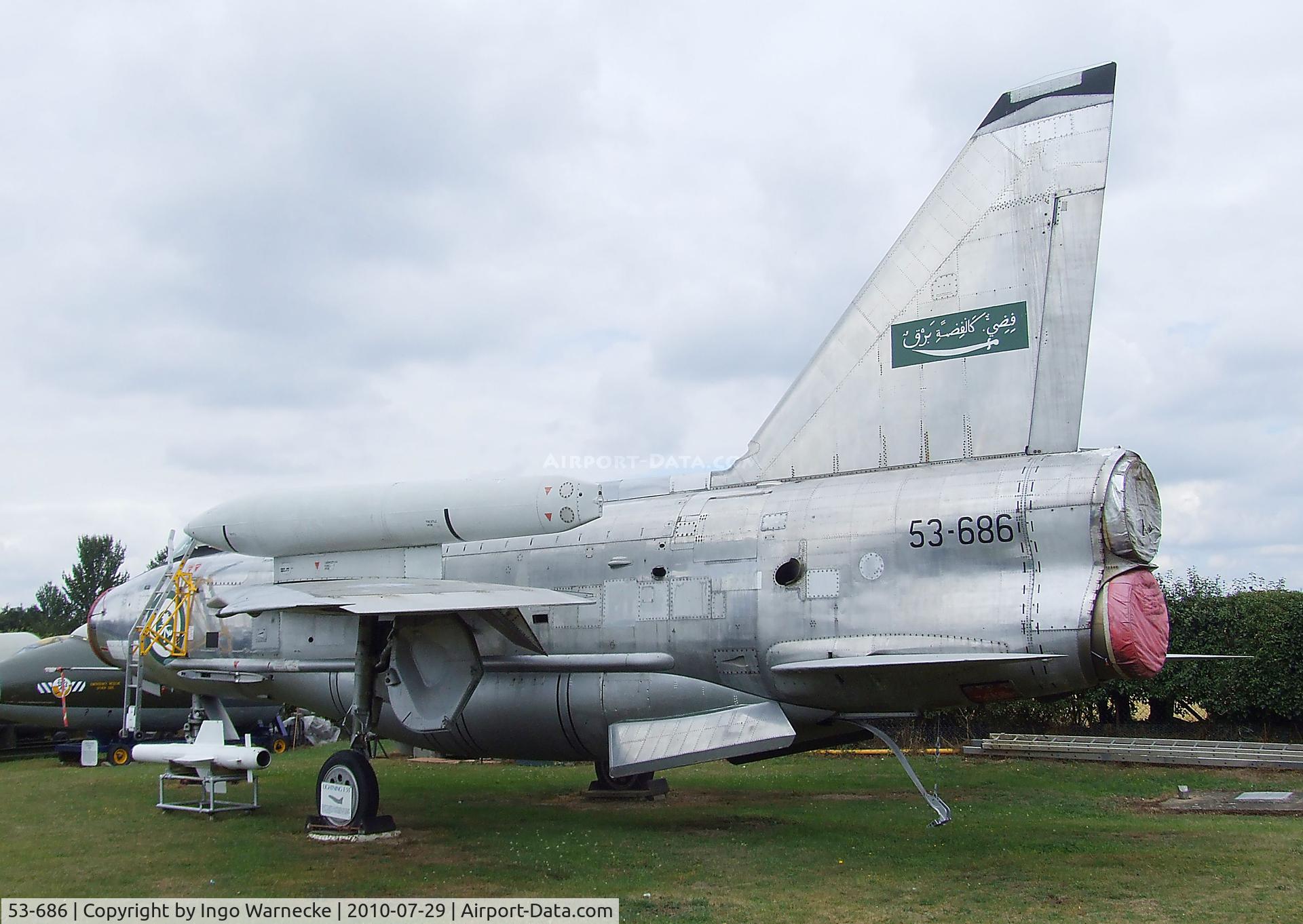 53-686, 1968 English Electric Lightning F.53 C/N 95291, English Electric (BAC) Lightning F53 at the City of Norwich Aviation Museum