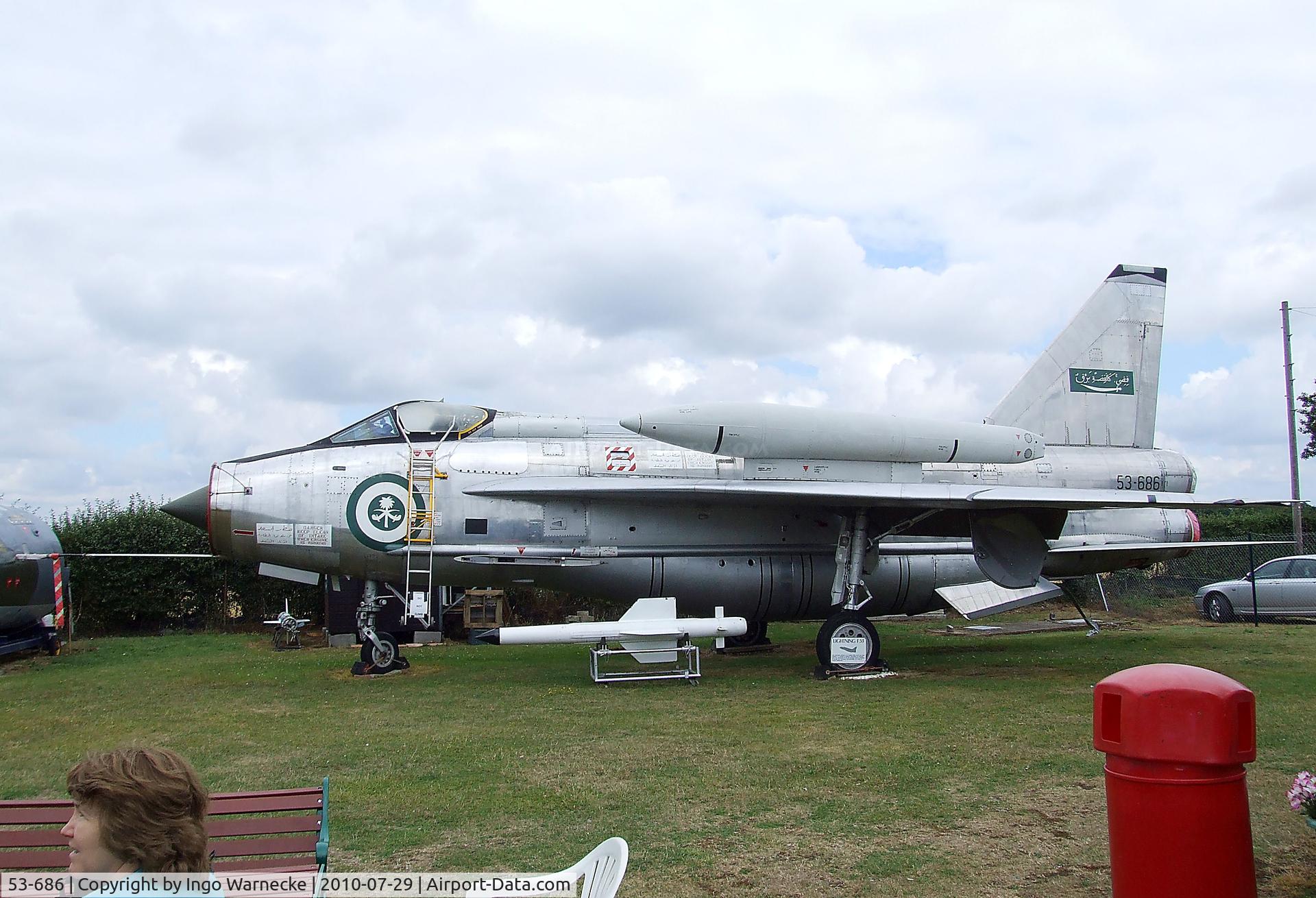 53-686, 1968 English Electric Lightning F.53 C/N 95291, English Electric (BAC) Lightning F53 at the City of Norwich Aviation Museum