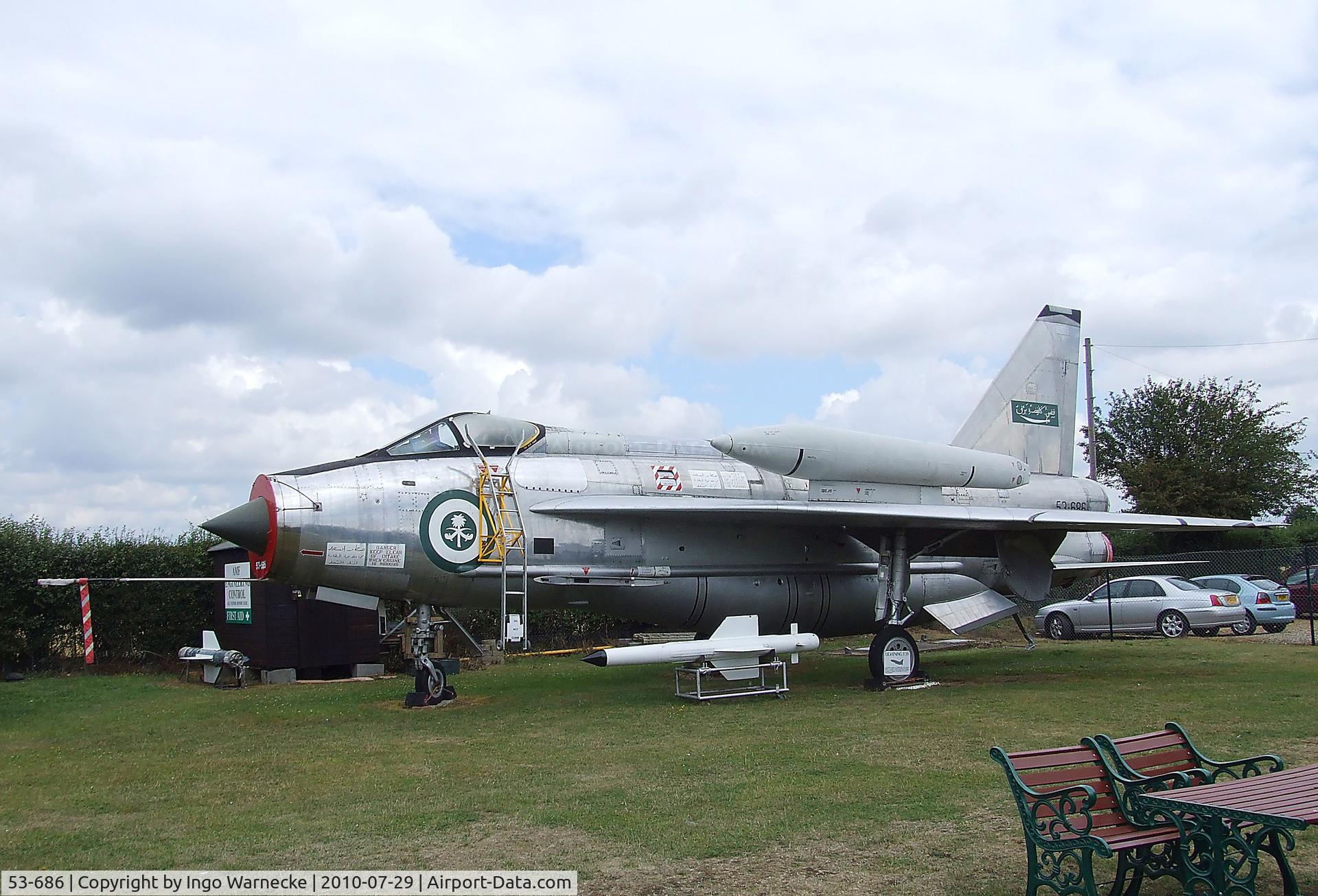 53-686, 1968 English Electric Lightning F.53 C/N 95291, English Electric (BAC) Lightning F53 at the City of Norwich Aviation Museum