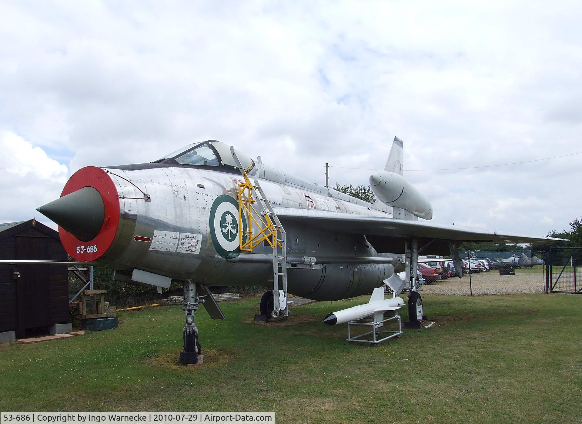 53-686, 1968 English Electric Lightning F.53 C/N 95291, English Electric (BAC) Lightning F53 at the City of Norwich Aviation Museum