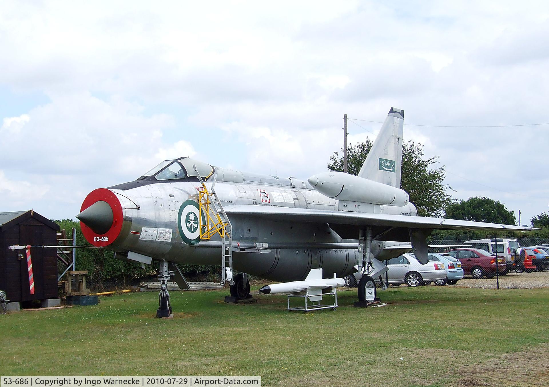 53-686, 1968 English Electric Lightning F.53 C/N 95291, English Electric (BAC) Lightning F53 at the City of Norwich Aviation Museum