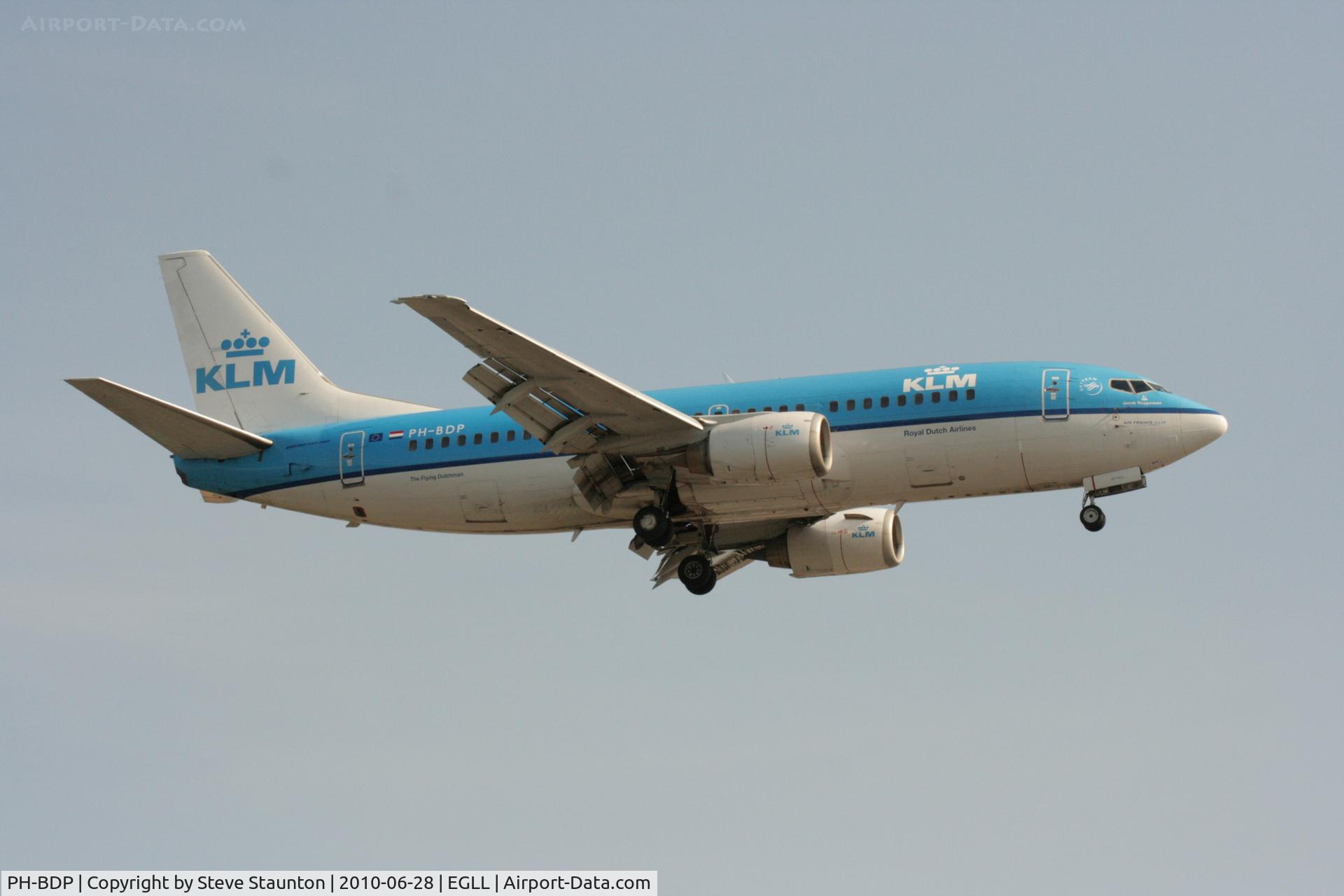 PH-BDP, 1989 Boeing 737-306 C/N 24404, Taken at Heathrow Airport, June 2010
