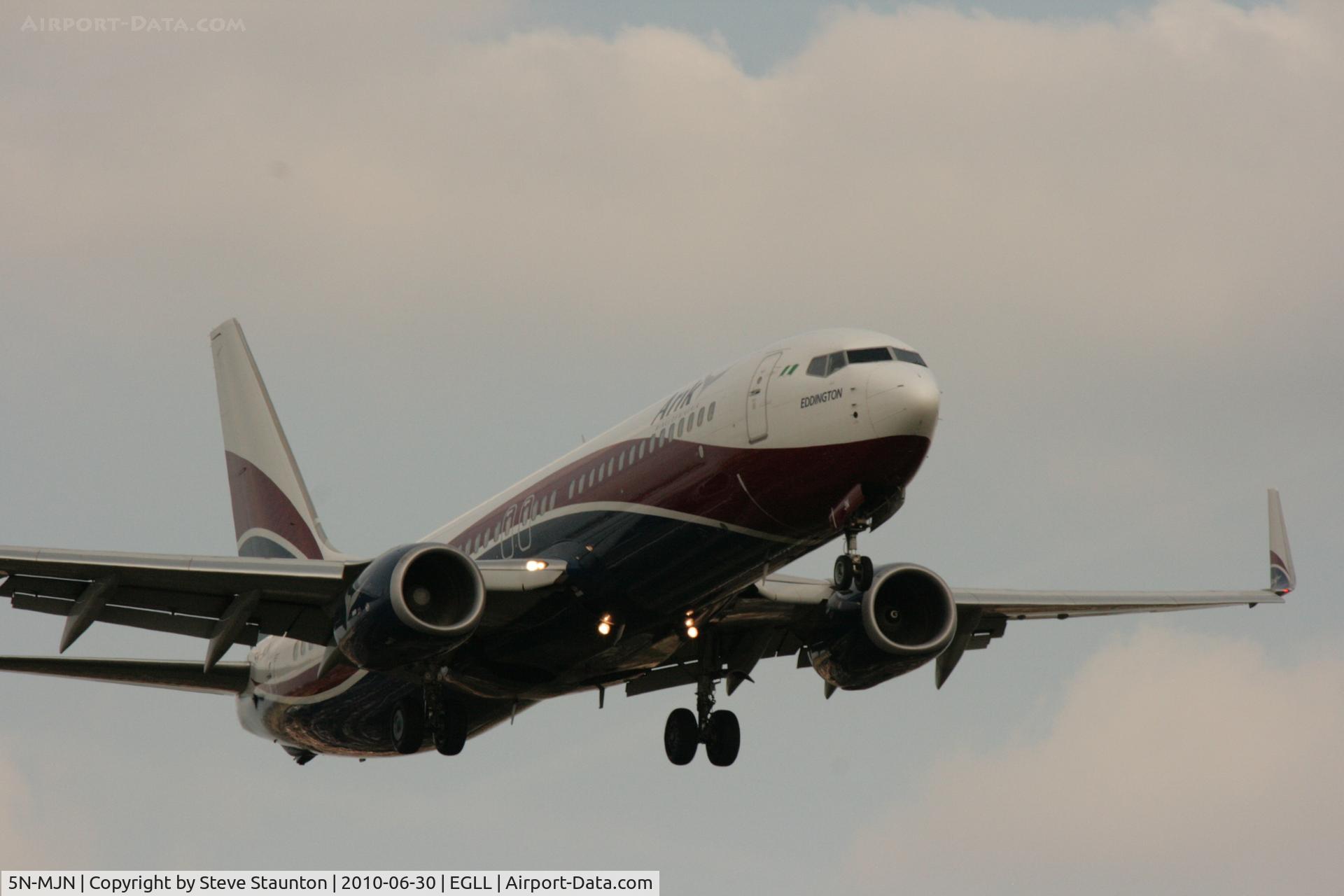 5N-MJN, 2009 Boeing 737-86N C/N 35638, Taken at Heathrow Airport, June 2010