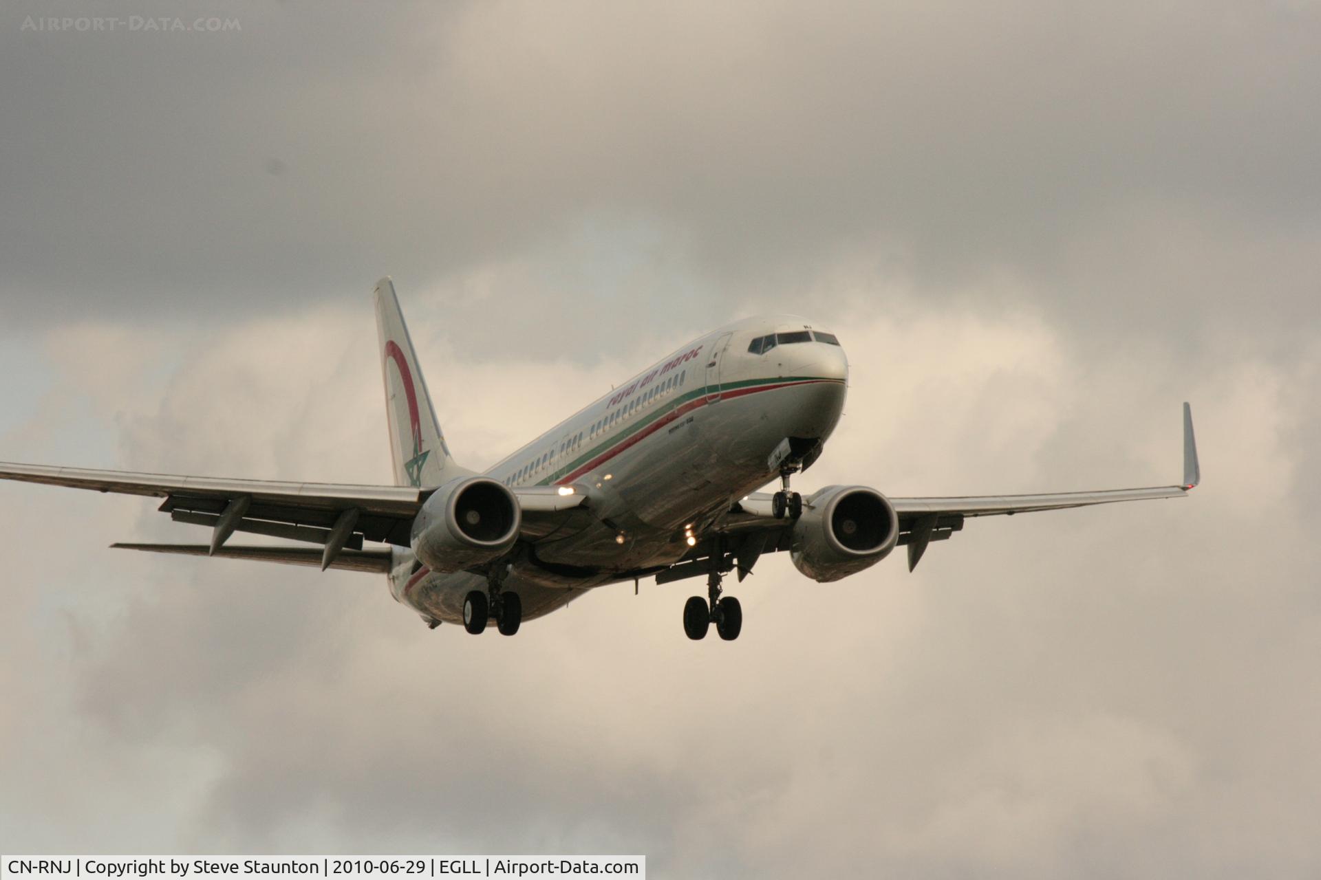 CN-RNJ, 1998 Boeing 737-8B6 C/N 28980, Taken at Heathrow Airport, June 2010
