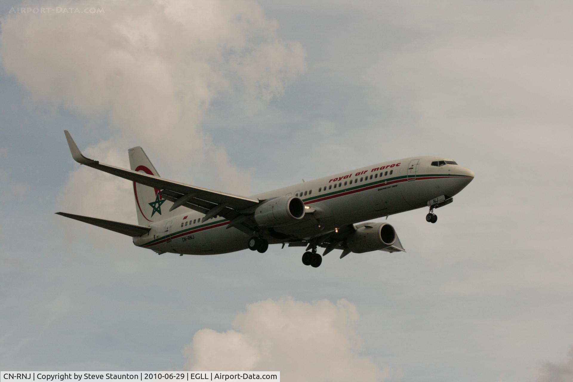 CN-RNJ, 1998 Boeing 737-8B6 C/N 28980, Taken at Heathrow Airport, June 2010