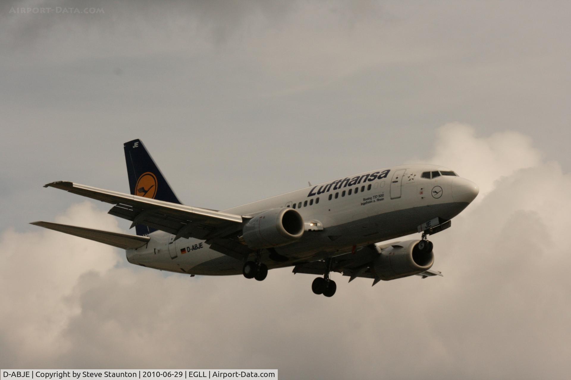 D-ABJE, 1991 Boeing 737-530 C/N 25310, Taken at Heathrow Airport, June 2010