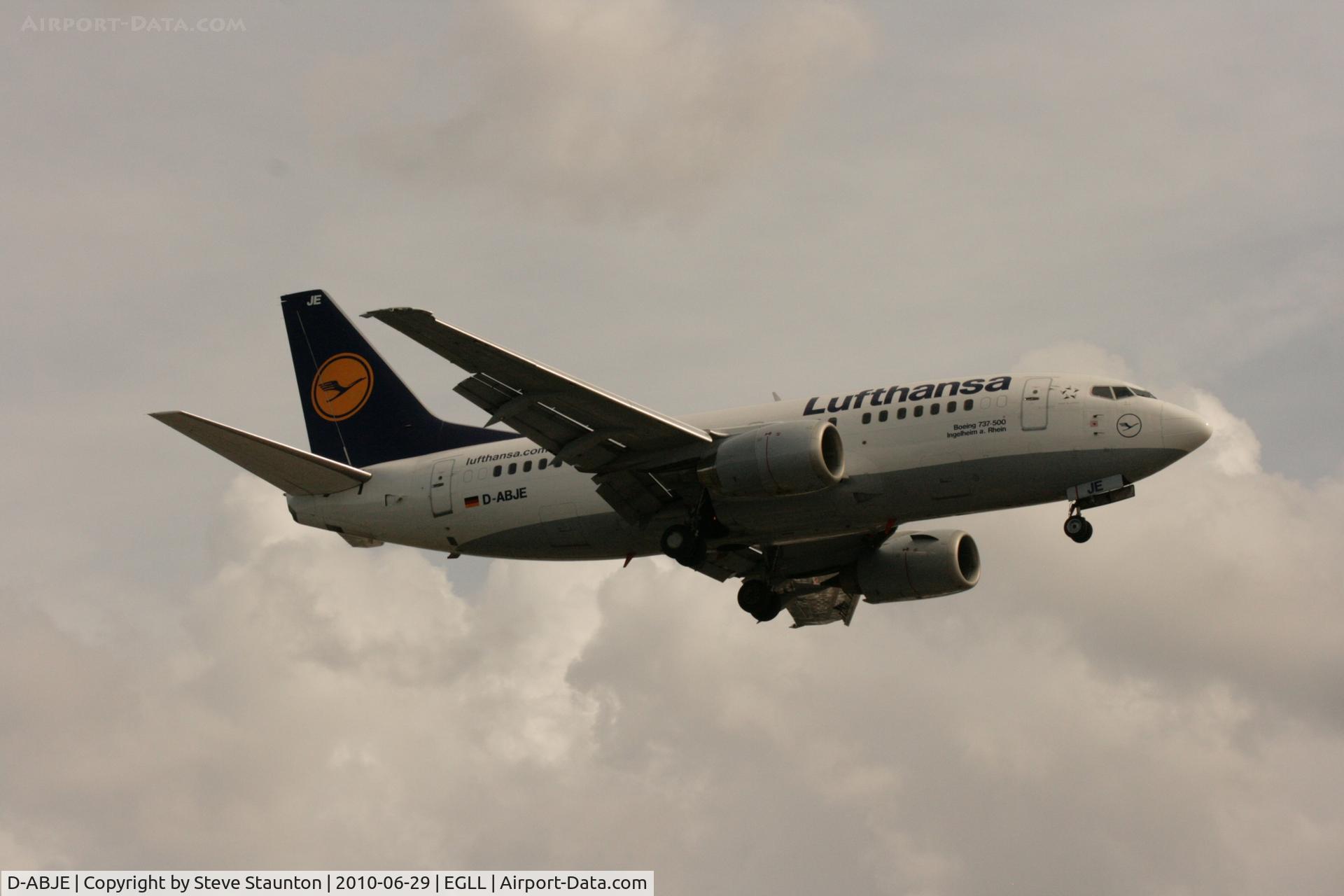 D-ABJE, 1991 Boeing 737-530 C/N 25310, Taken at Heathrow Airport, June 2010