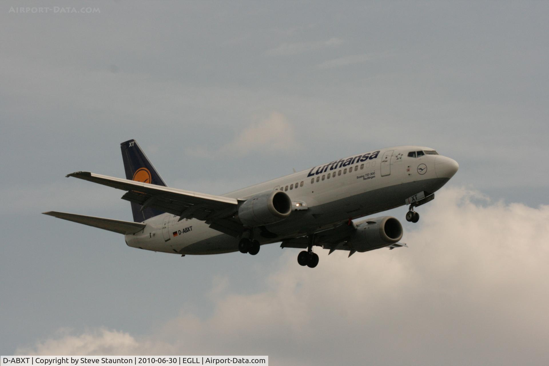 D-ABXT, 1989 Boeing 737-330 C/N 24281, Taken at Heathrow Airport, June 2010