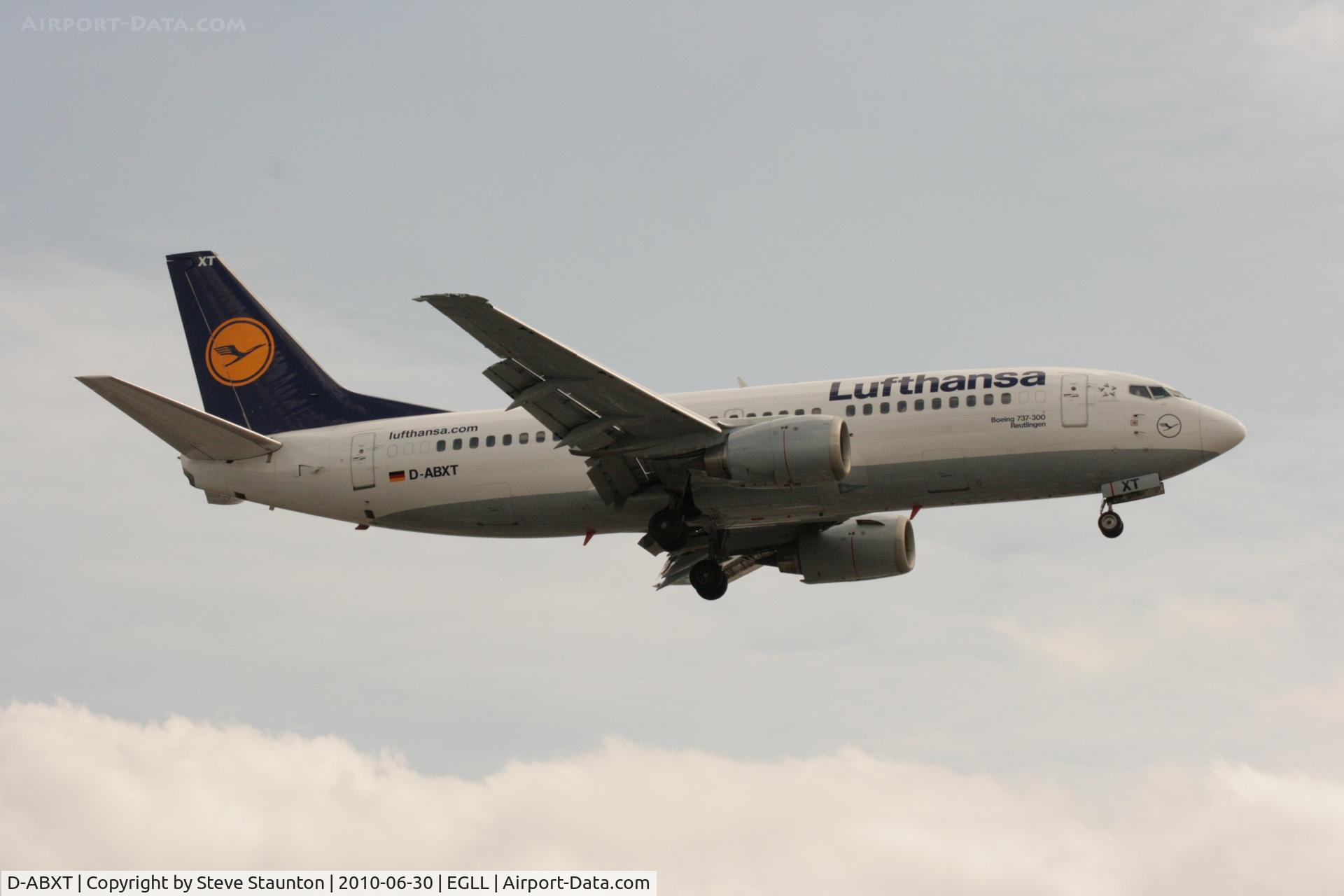 D-ABXT, 1989 Boeing 737-330 C/N 24281, Taken at Heathrow Airport, June 2010