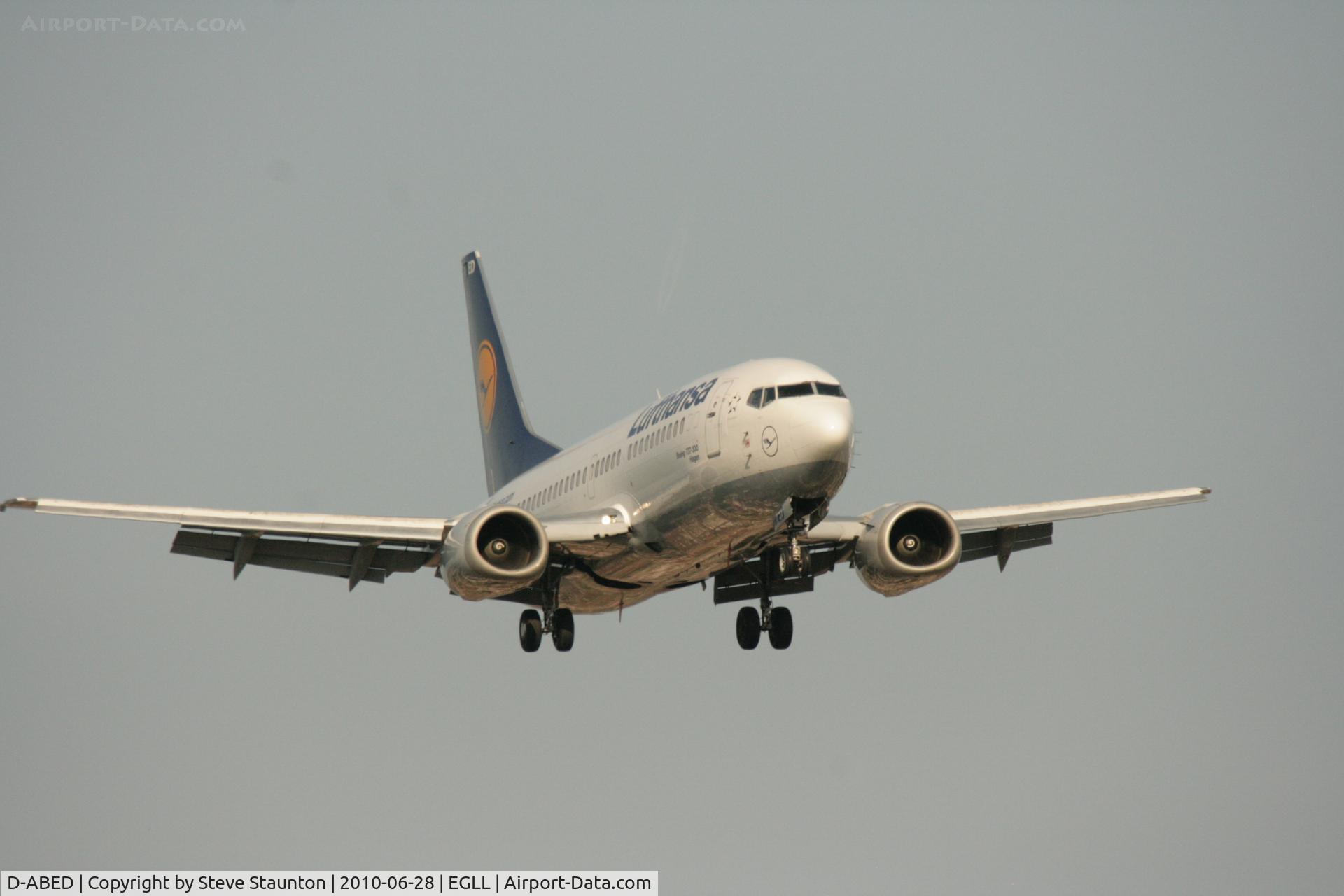 D-ABED, 1991 Boeing 737-330 C/N 25215, Taken at Heathrow Airport, June 2010