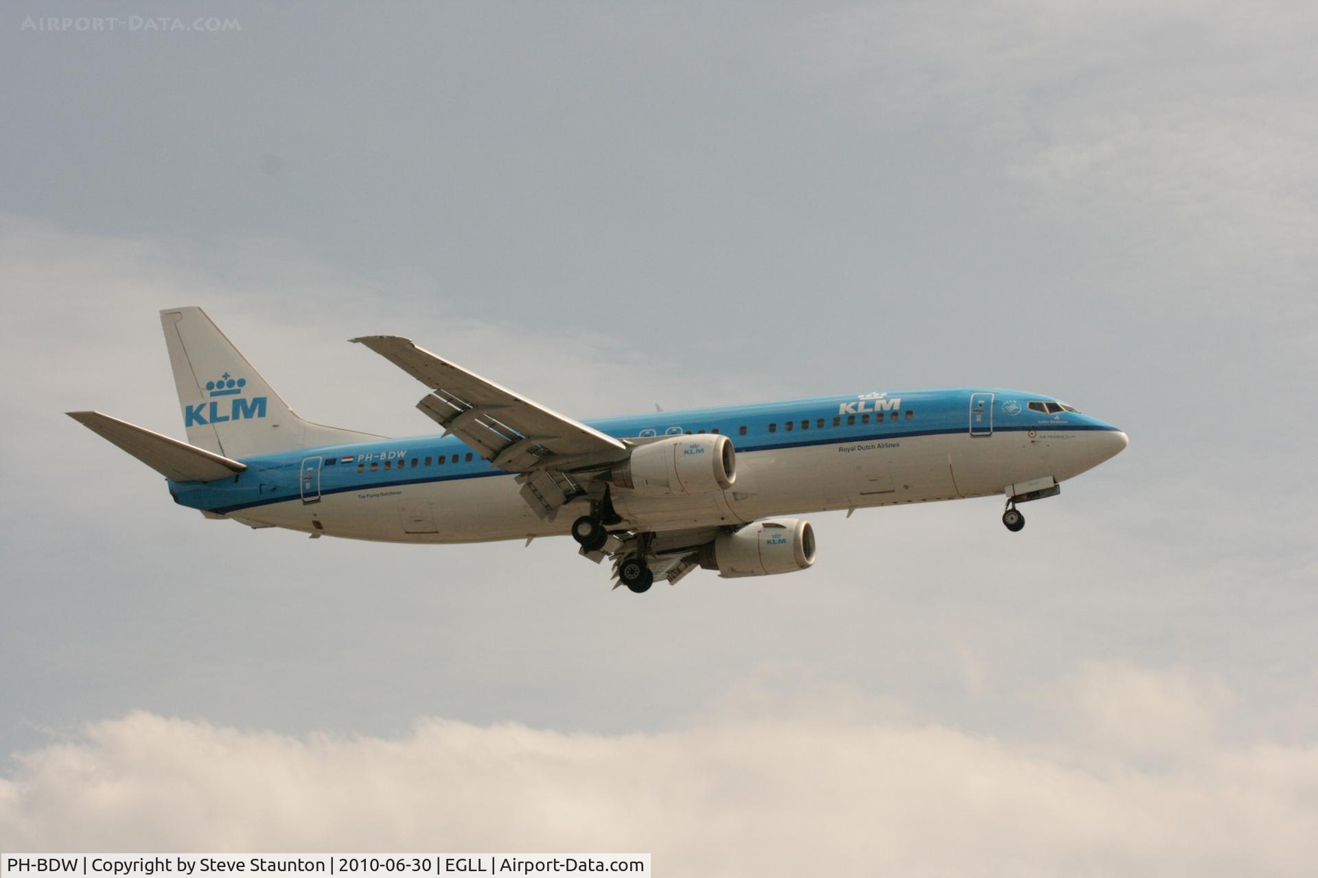 PH-BDW, 1990 Boeing 737-406 C/N 24858, Taken at Heathrow Airport, June 2010