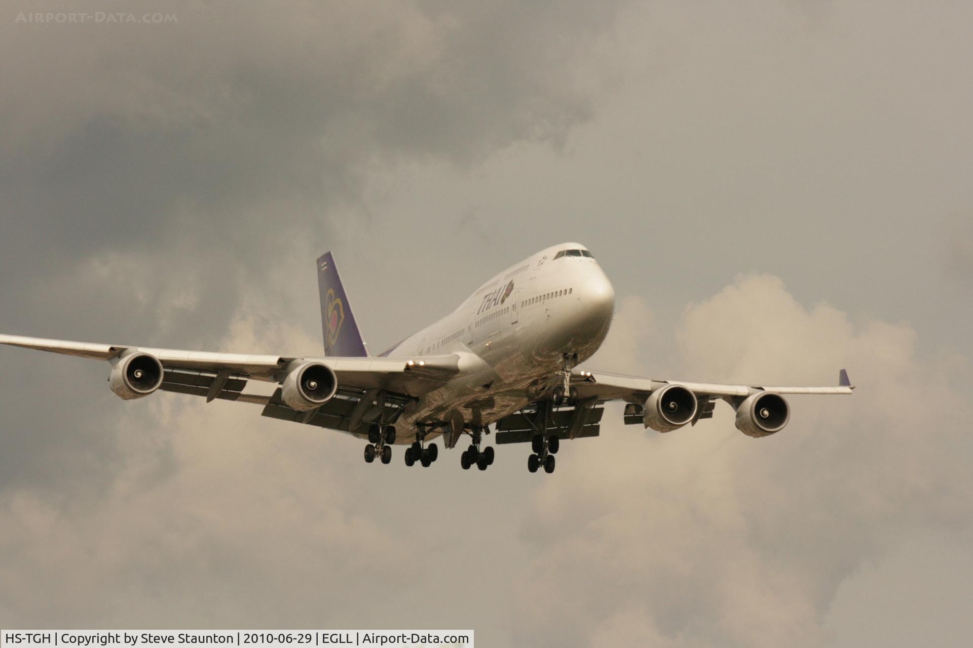 HS-TGH, 1989 Boeing 747-4D7 C/N 24458, Taken at Heathrow Airport, June 2010