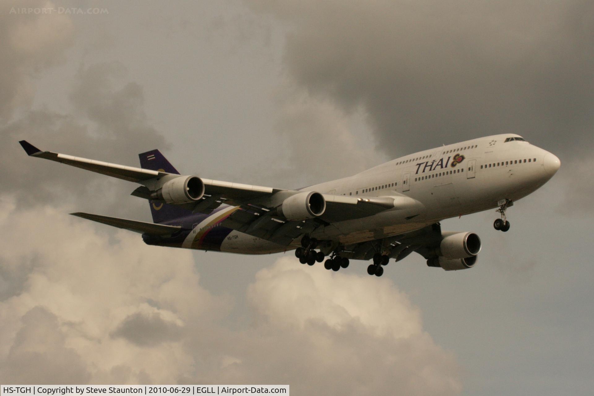 HS-TGH, 1989 Boeing 747-4D7 C/N 24458, Taken at Heathrow Airport, June 2010