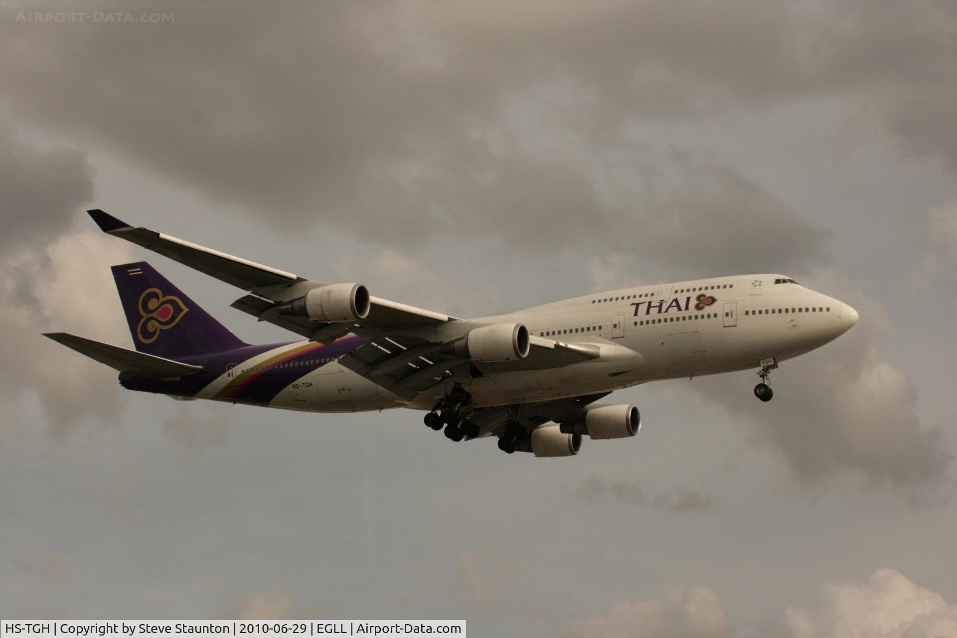HS-TGH, 1989 Boeing 747-4D7 C/N 24458, Taken at Heathrow Airport, June 2010