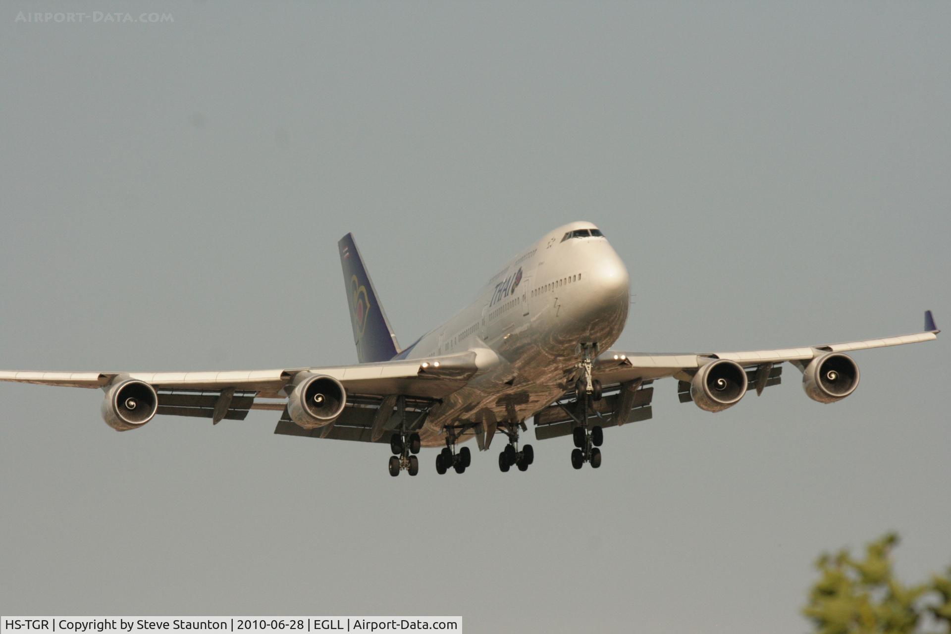 HS-TGR, 1995 Boeing 747-4D7 C/N 27723, Taken at Heathrow Airport, June 2010